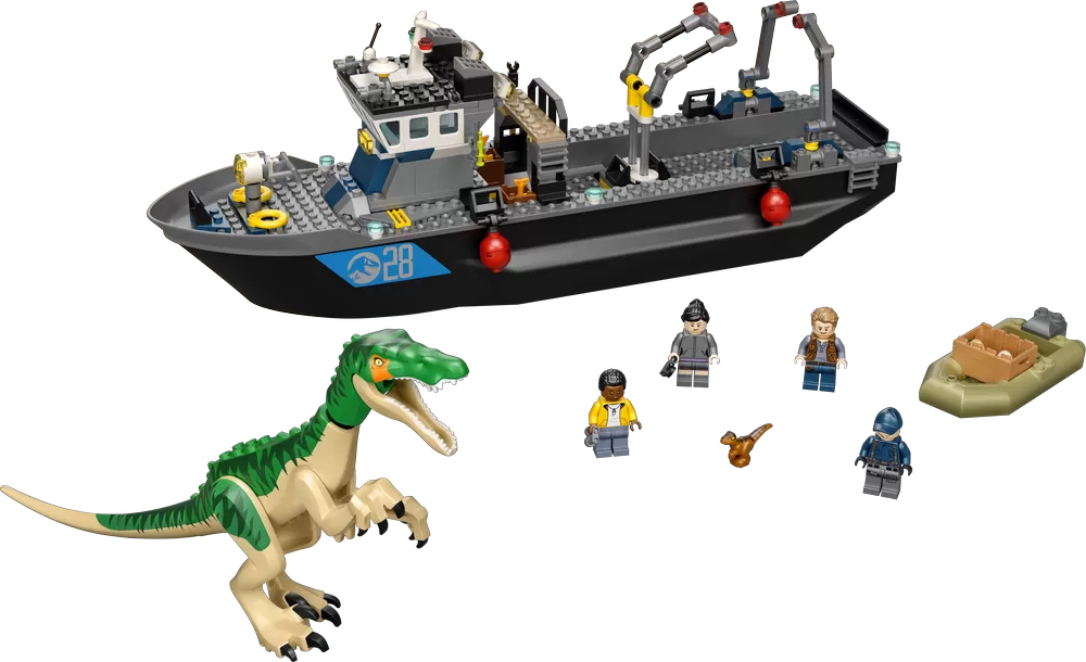 - 76942 JURASSIC WORLD BARYONYX DINOSAUR BOAT ESCAPE