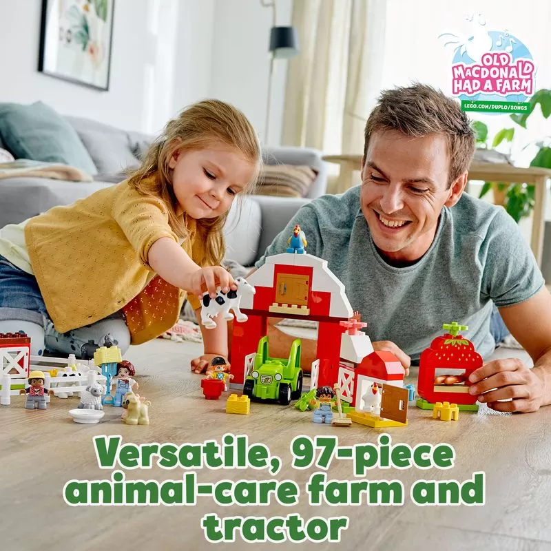- 10952 DUPLO BARN & TRACTOR & FARM ANIMAL CARE