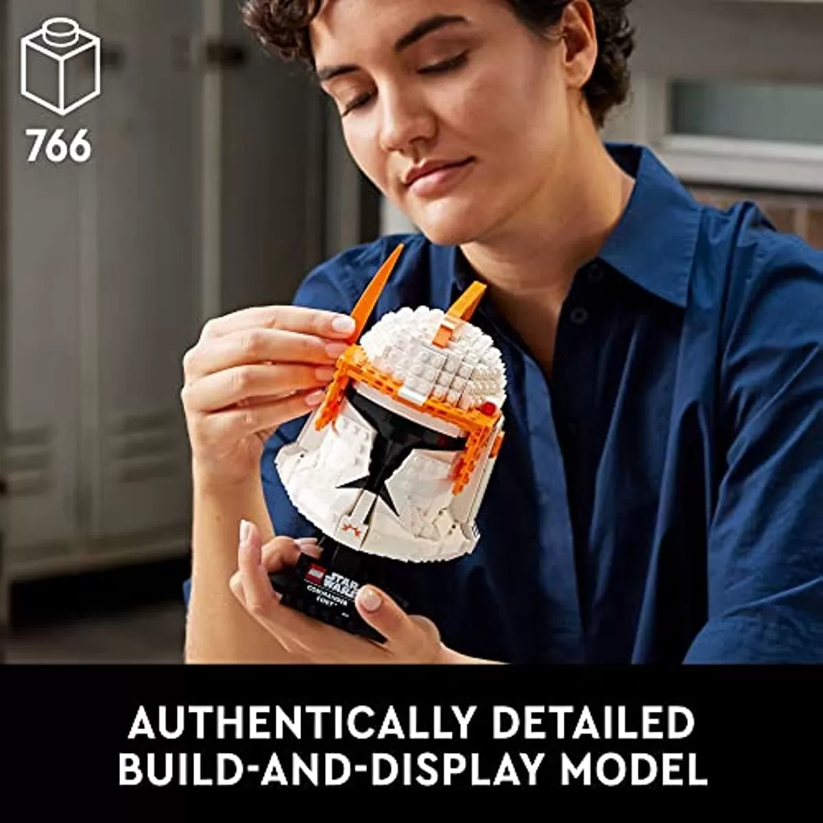 - Star Wars Clone Commander Cody Helmet 75350 Collectible Set for Adults, The Clone Wars Memorabilia, Collection Gift Idea, Decor Display Model,766 Pieces