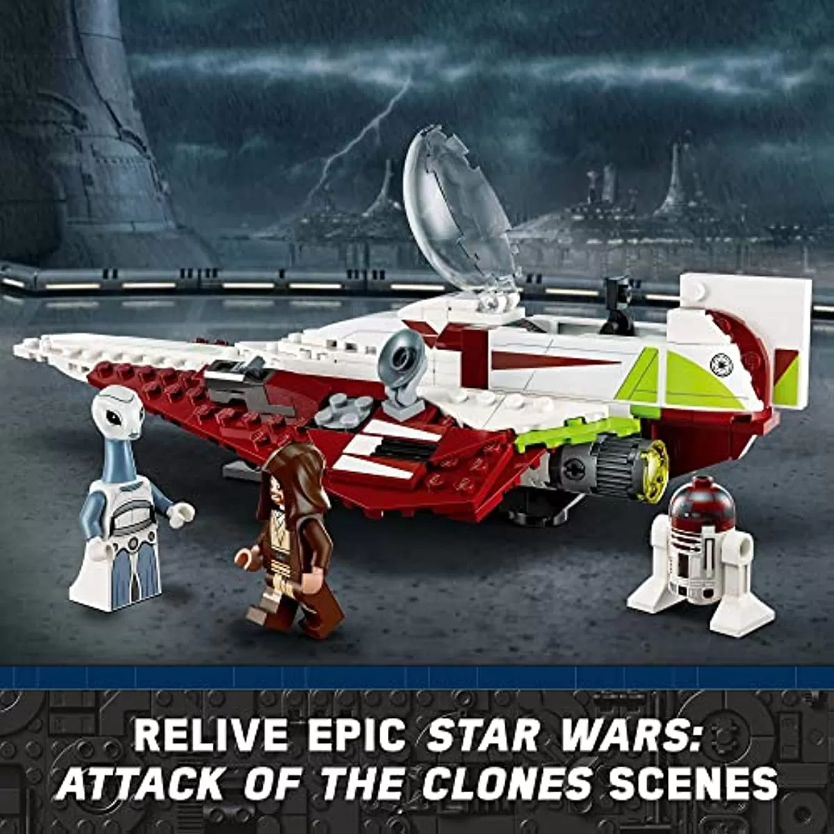 - Star Wars OBI-Wan Kenobi’s Jedi Starfighter 75333 Building Toy Set for Kids, Boys, and Girls Ages 7+ (282 Pieces)