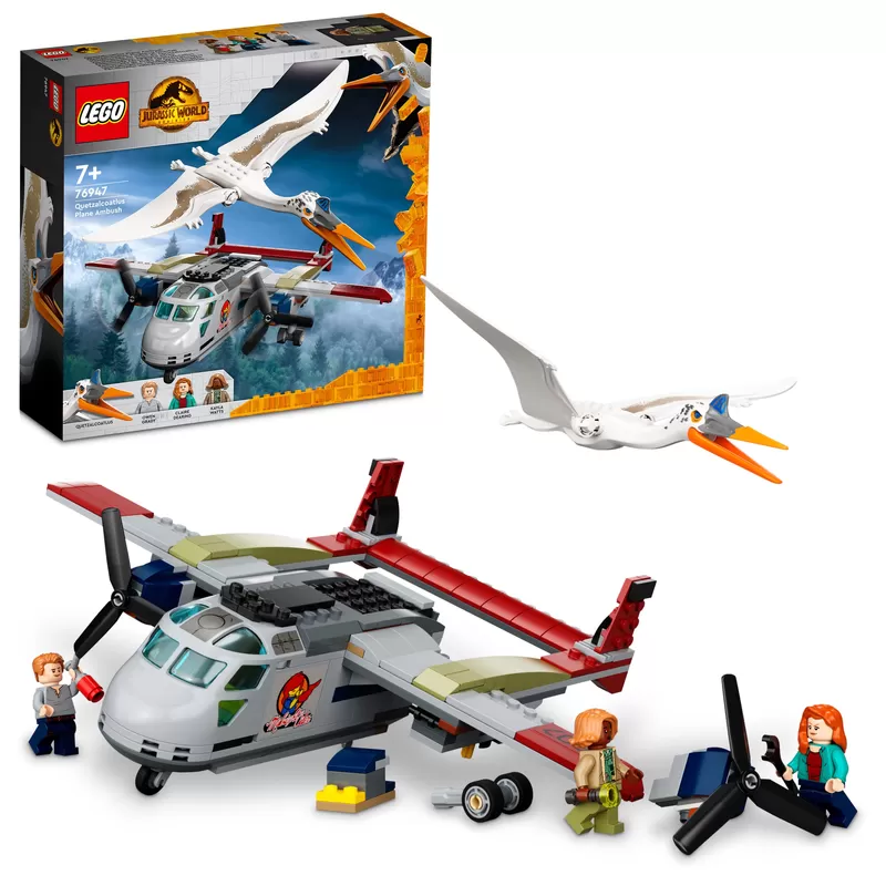 - JURASSIC WORLD QUETZALCOATLUS PLANE AMBUSH 76947 BUILDING KIT