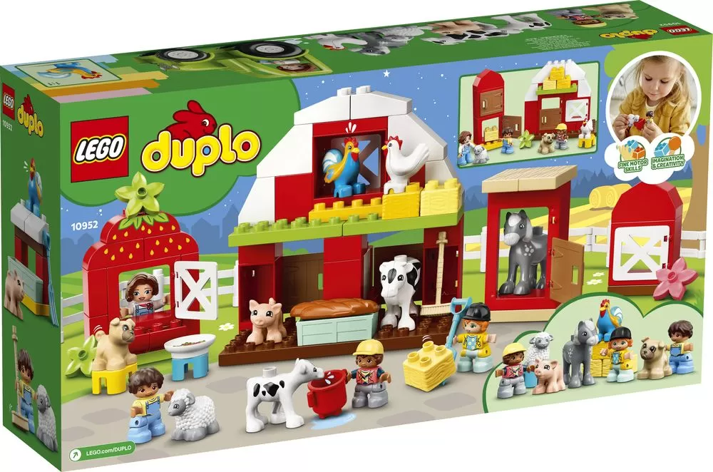 - 10952 DUPLO BARN & TRACTOR & FARM ANIMAL CARE