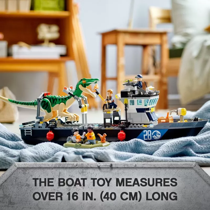 - 76942 JURASSIC WORLD BARYONYX DINOSAUR BOAT ESCAPE