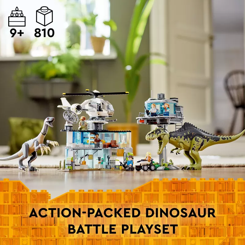 - JURASSIC WORLD GIGANOTOSAURUS & THERIZINOSAURUS ATTACK 76949
