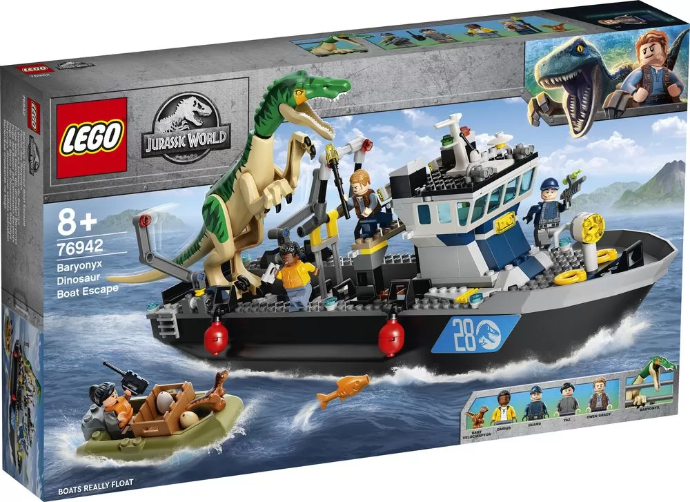 - 76942 JURASSIC WORLD BARYONYX DINOSAUR BOAT ESCAPE