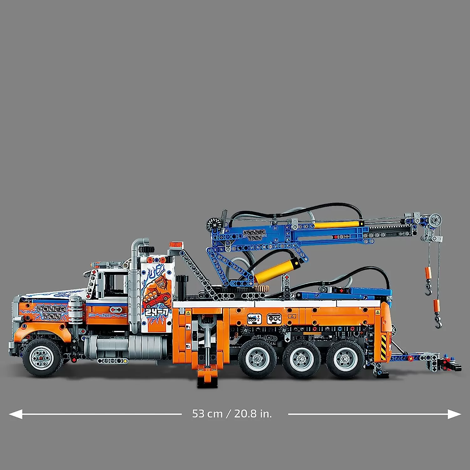 - Technic Heavy-Duty Tow Truck 42128 with Crane Toy Model Building Set, Engineering for Kids Seriesv