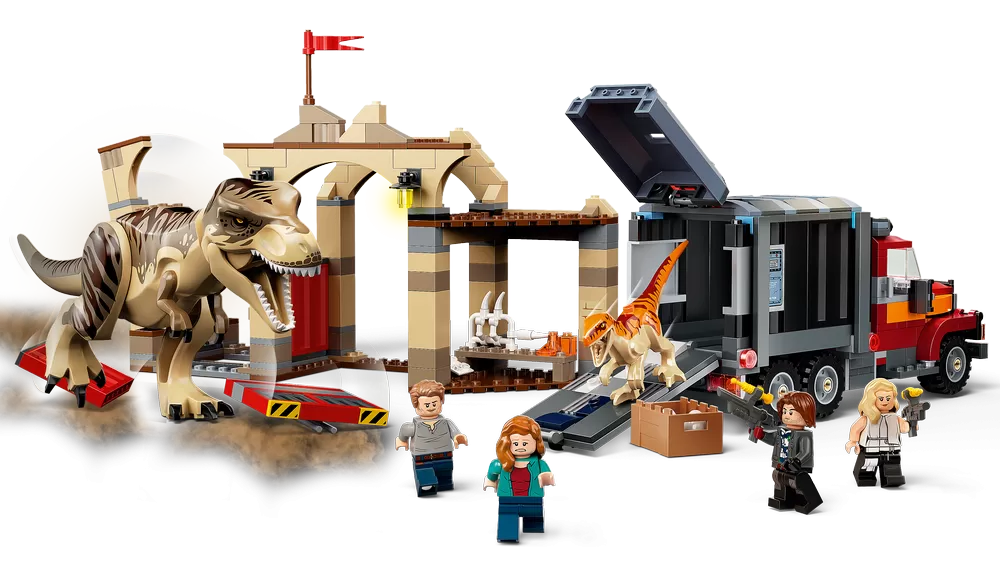 - JURASSIC WORLD T. REX & ATROCIRAPTOR DINOSAUR BREAKOUT 76948