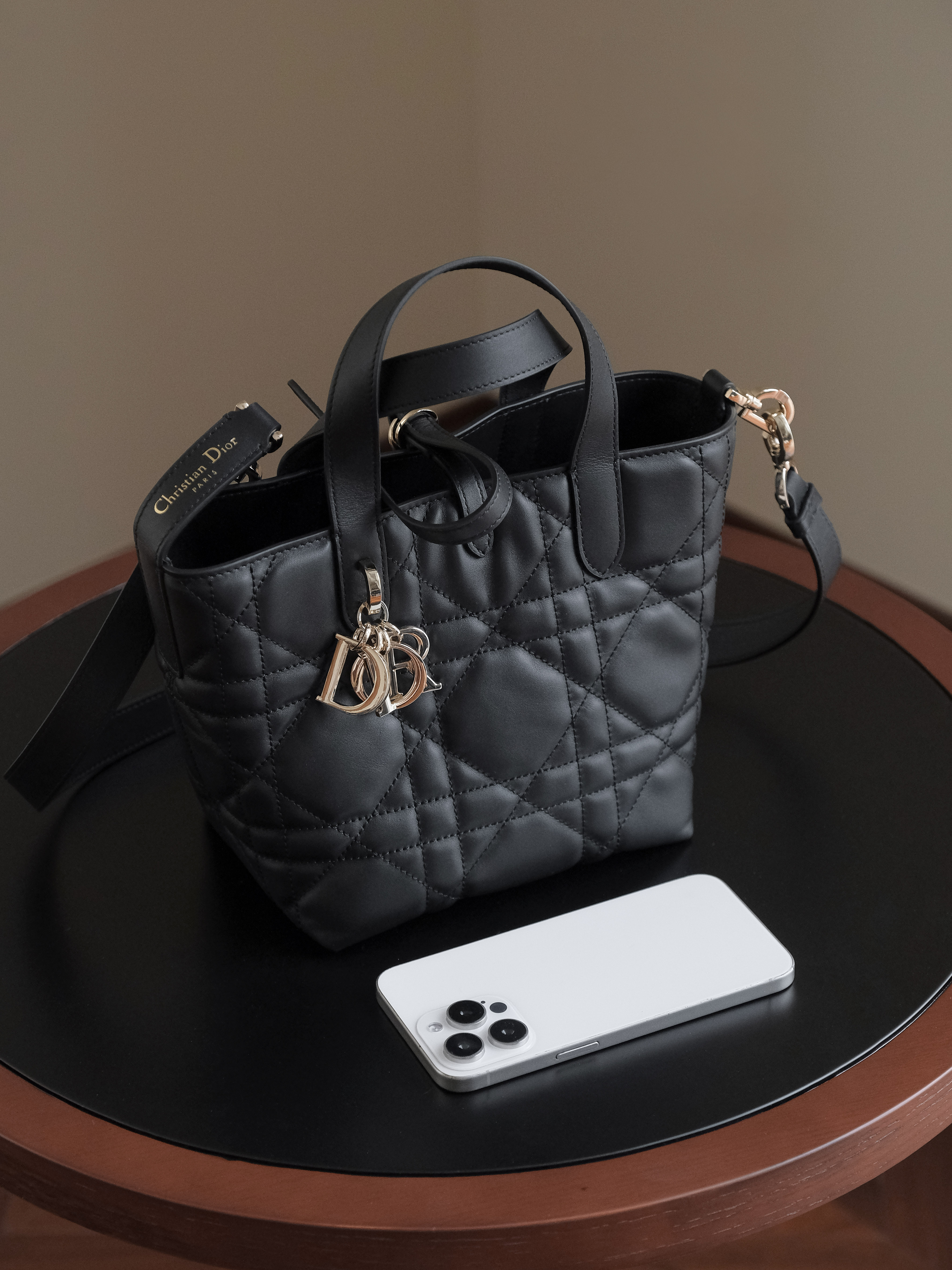 Dior Lady Soft Cannage Tote Bag – Black Lambskin Handbag