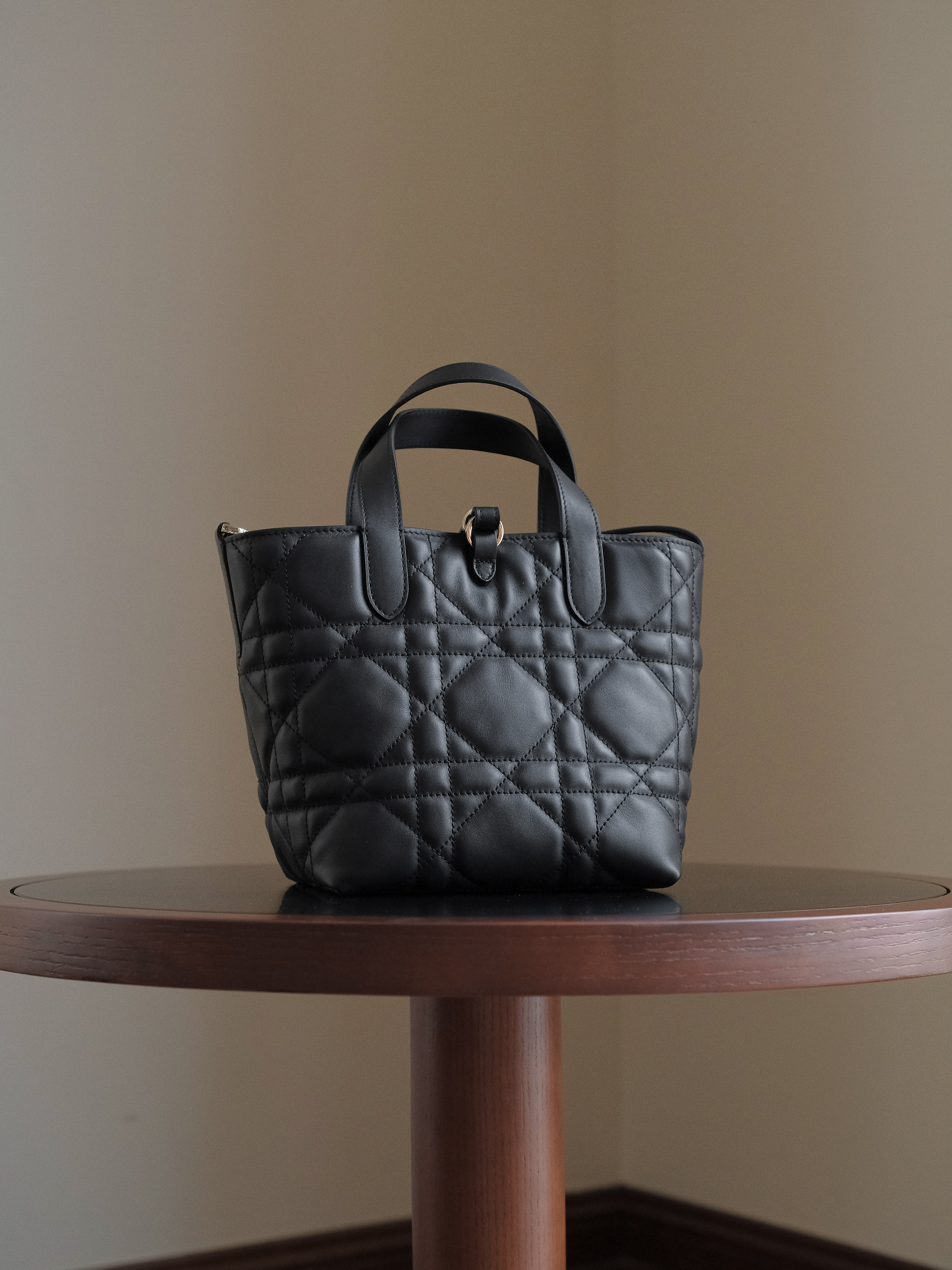 Dior Lady Soft Cannage Tote Bag – Black Lambskin Handbag