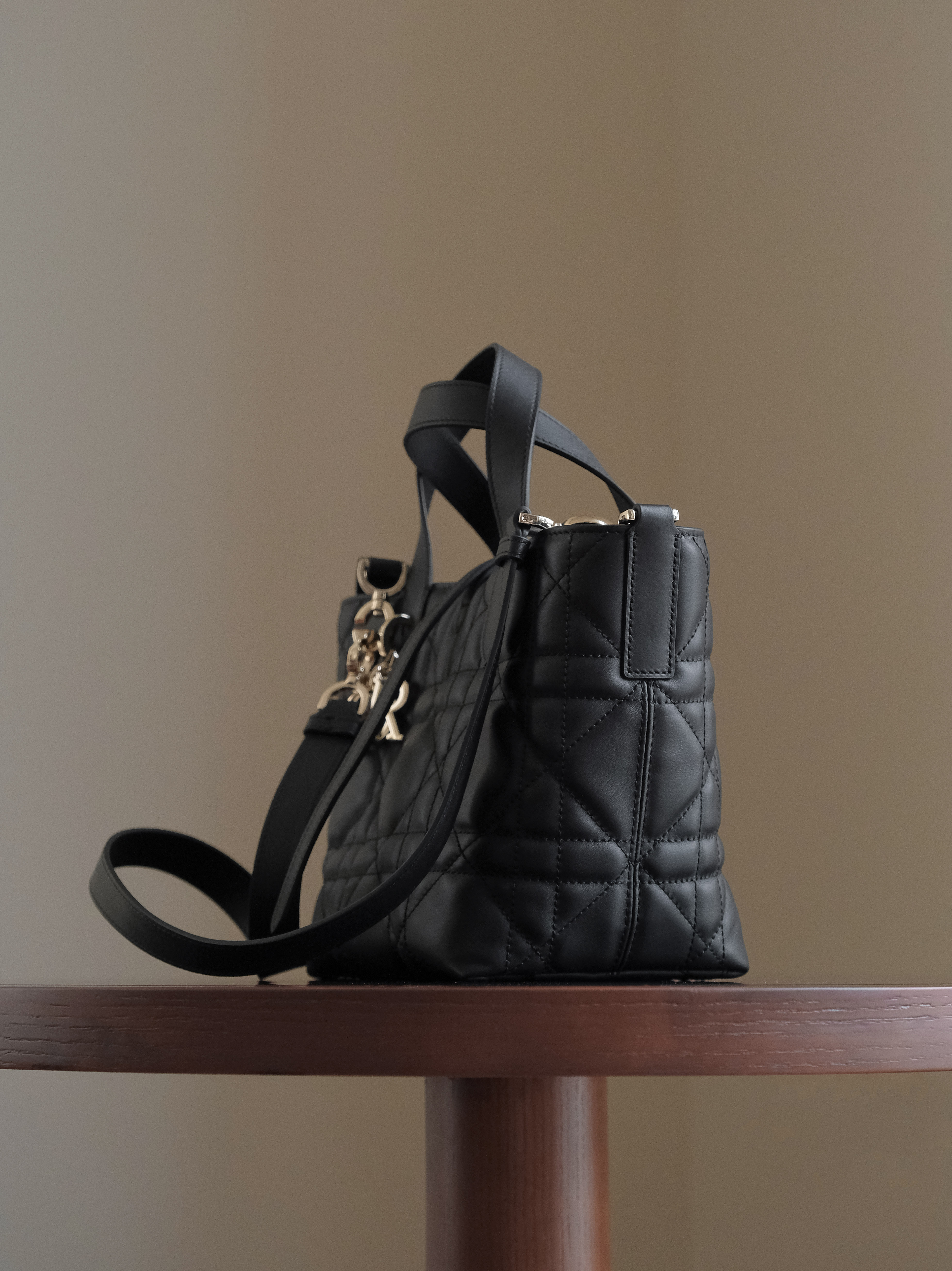 Dior Lady Soft Cannage Tote Bag – Black Lambskin Handbag