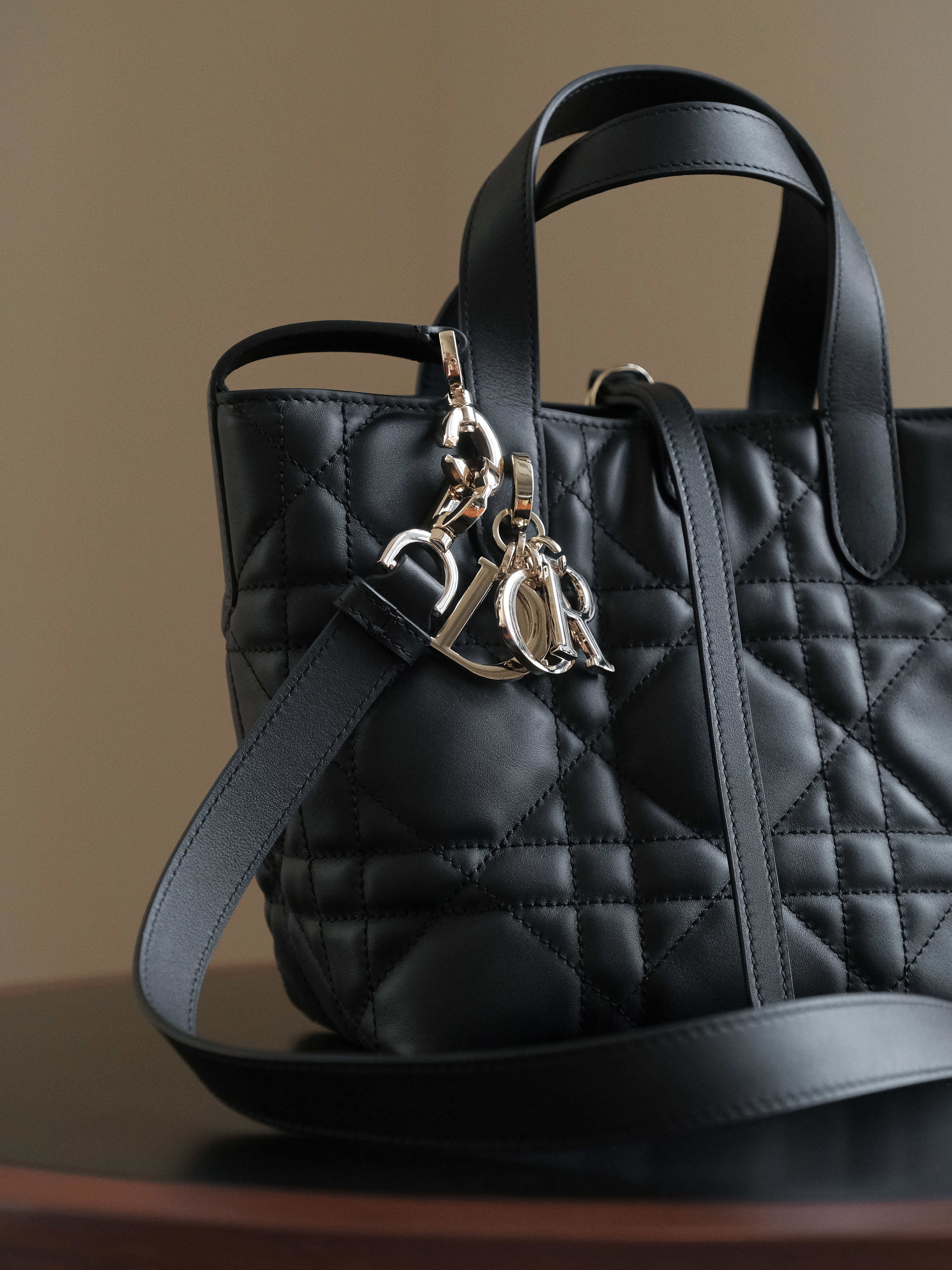 Dior Lady Soft Cannage Tote Bag – Black Lambskin Handbag