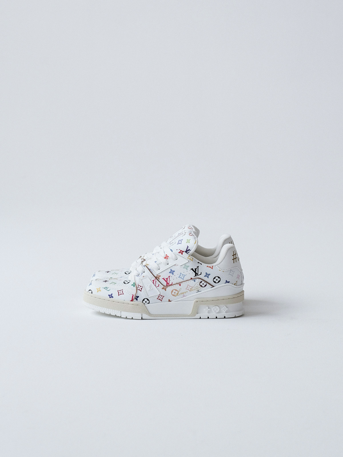 LV Murakami Takashi co-branded white tricolor Trainer
