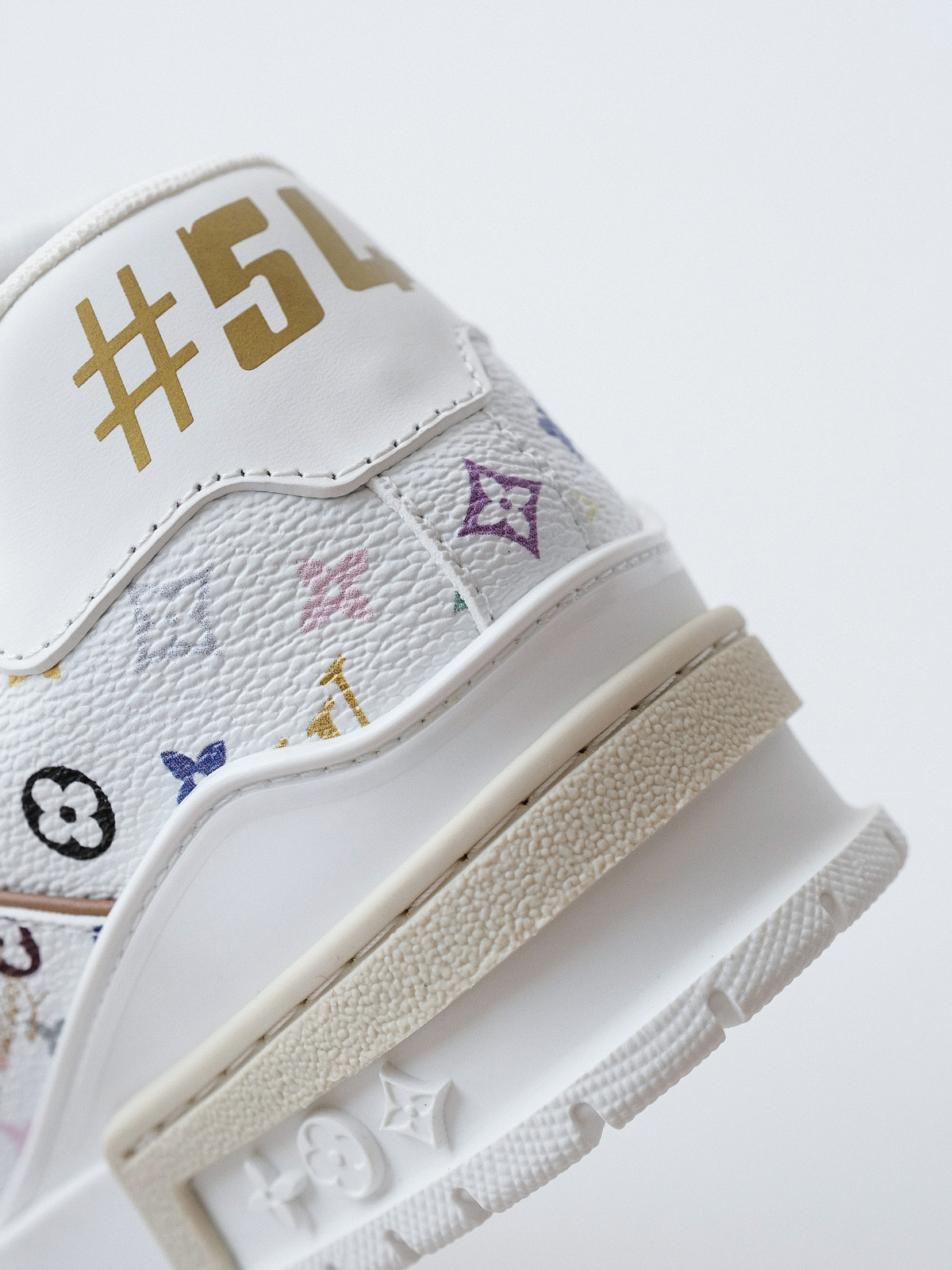 LV Murakami Takashi co-branded white tricolor Trainer
