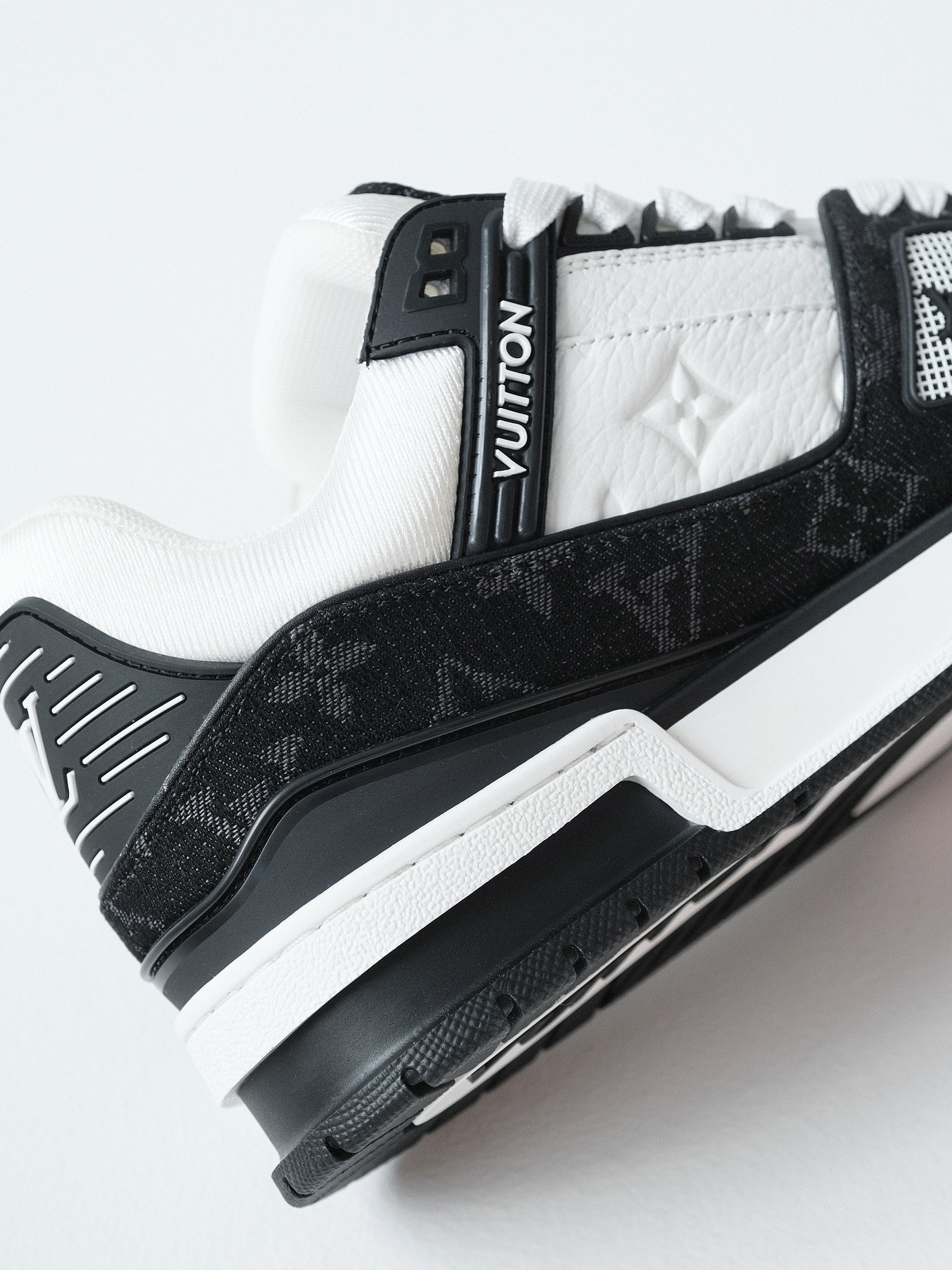 Louis Vuitton black shoes denim cloth shoes