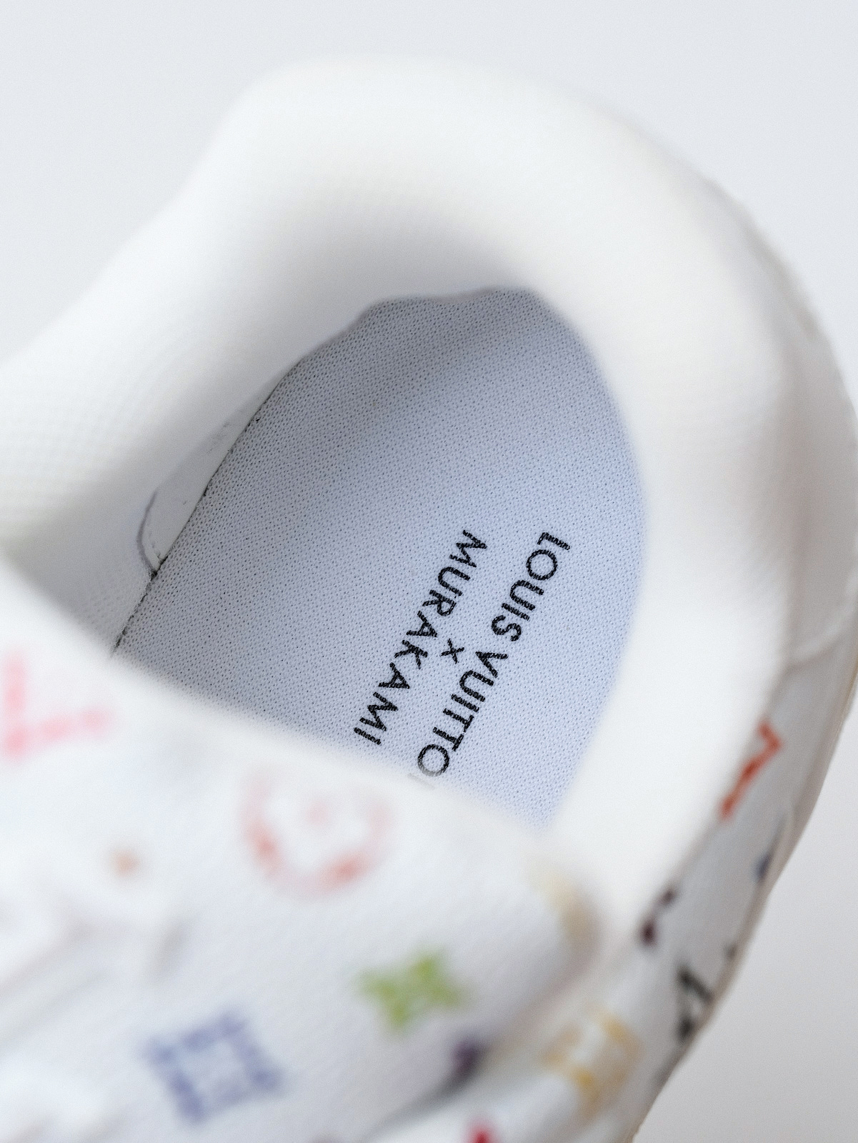 LV Murakami Takashi co-branded white tricolor Trainer
