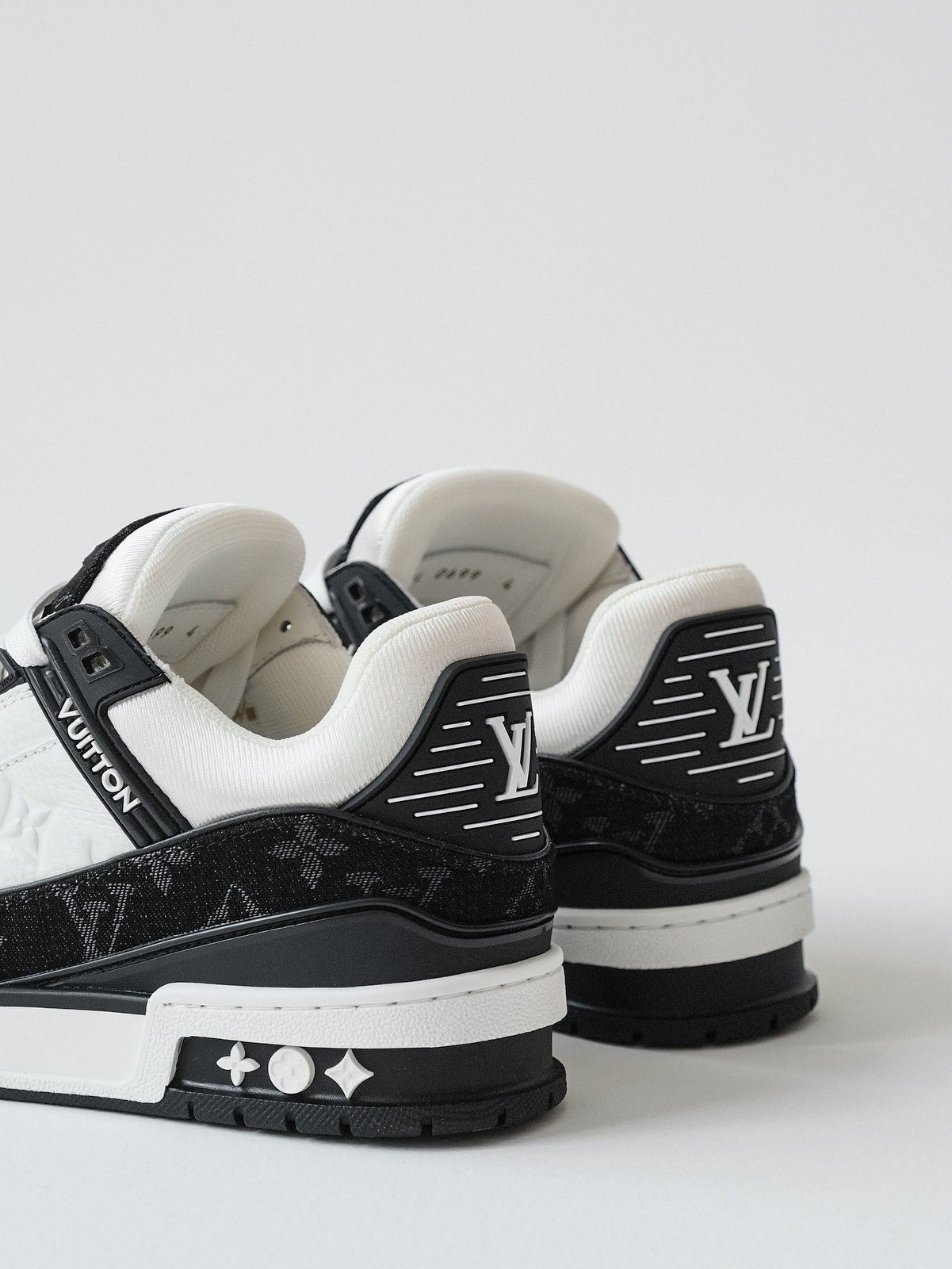 Louis Vuitton black shoes denim cloth shoes