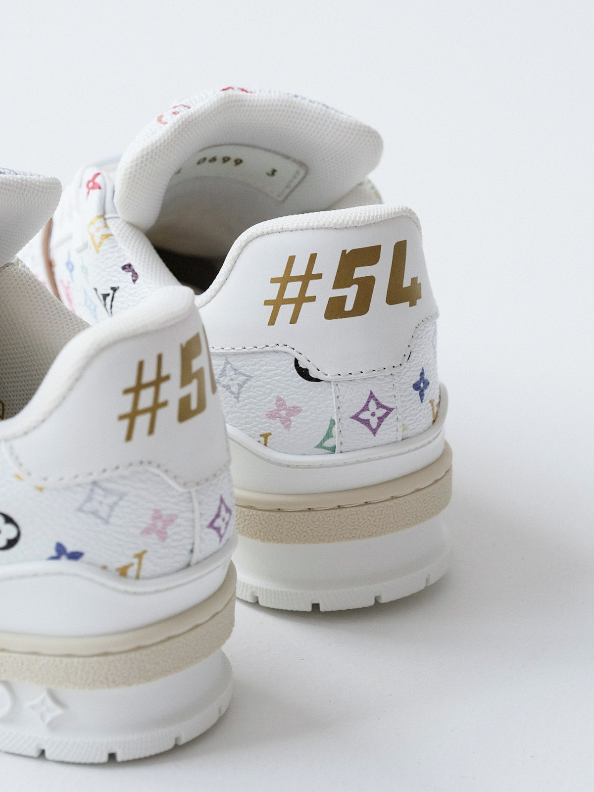 LV Murakami Takashi co-branded white tricolor Trainer