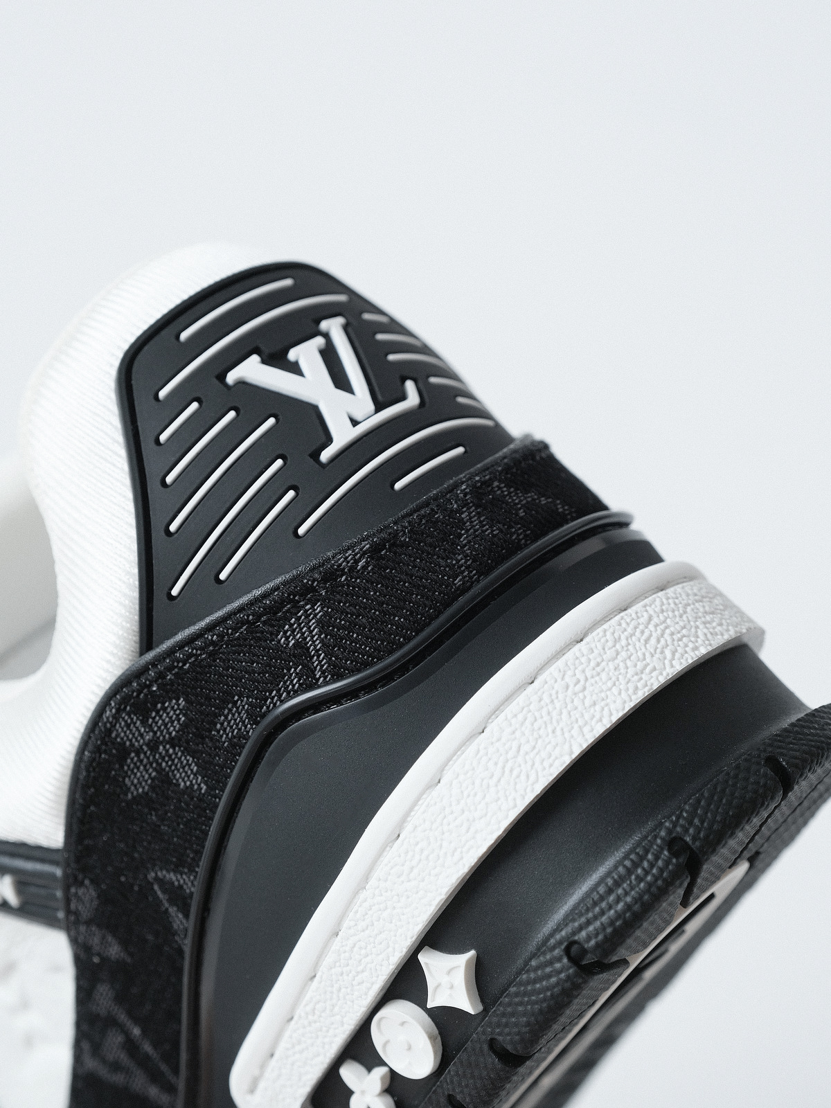 Louis Vuitton black shoes denim cloth shoes