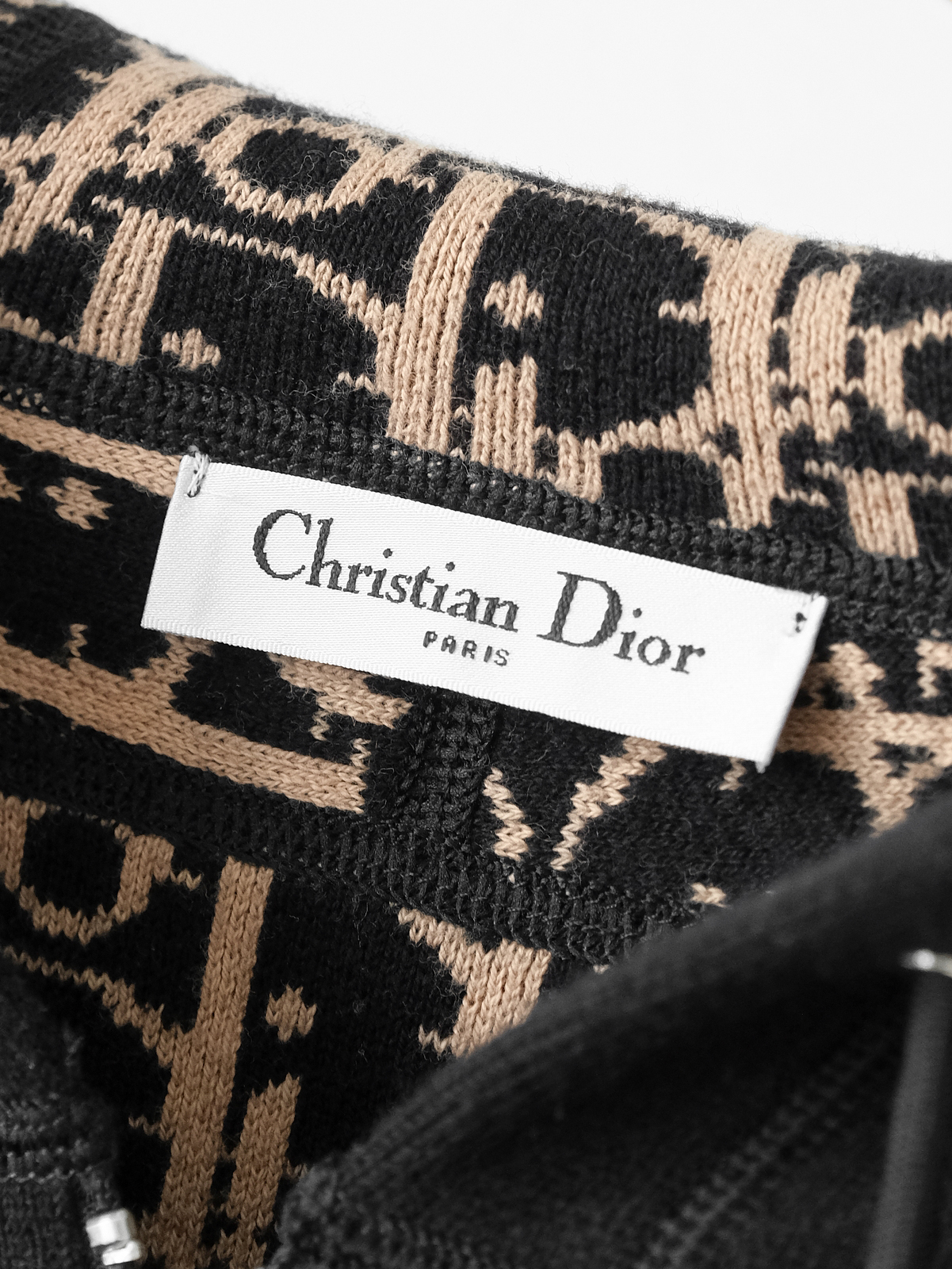 Dior blue jacquard hooded coat