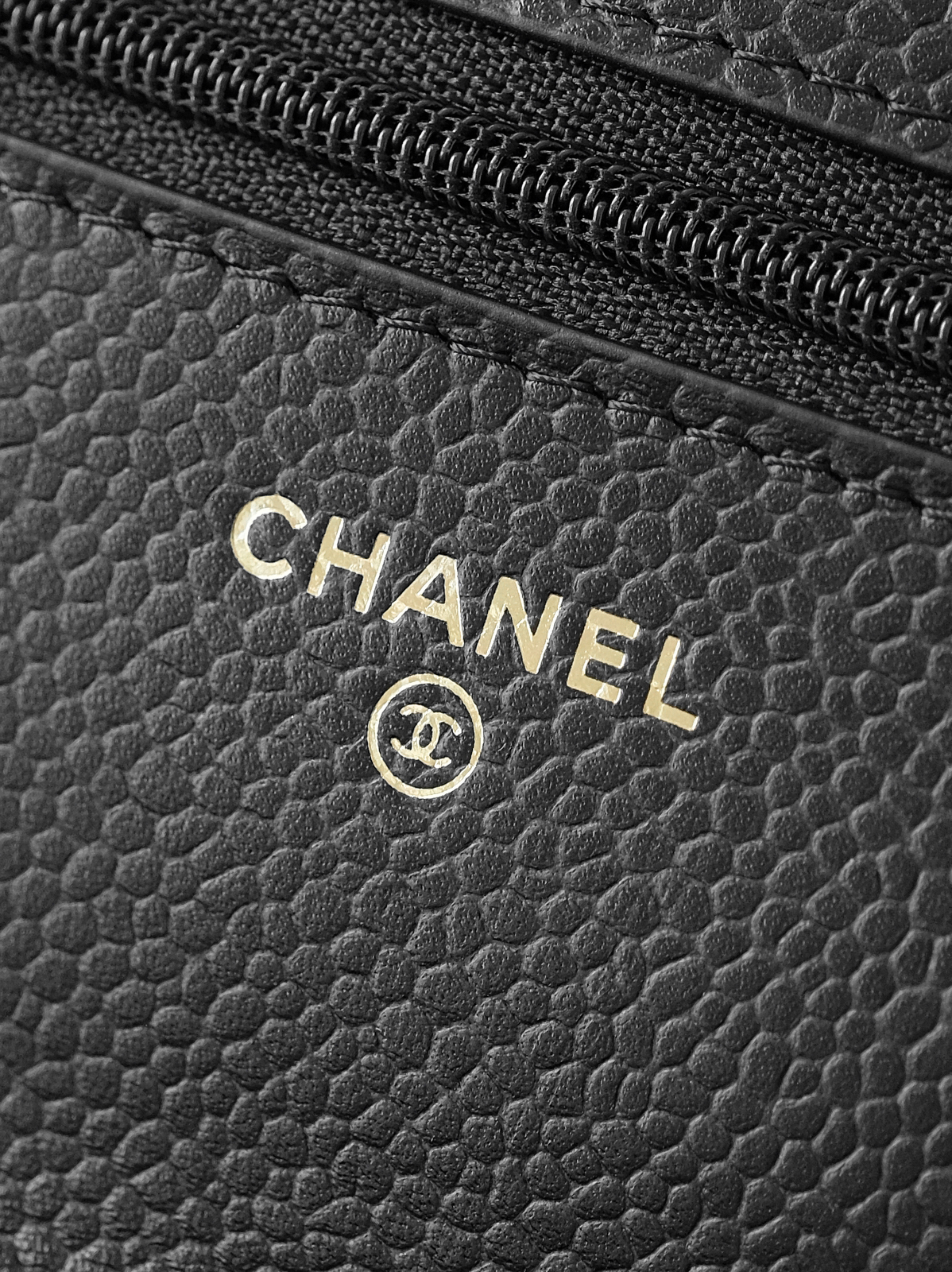 Black caviar gold buckle