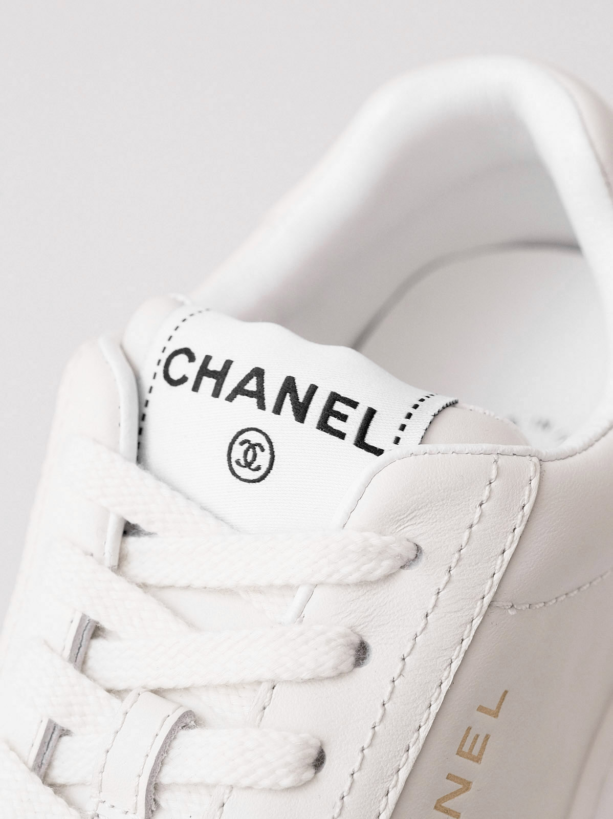 Chanel small white shoes