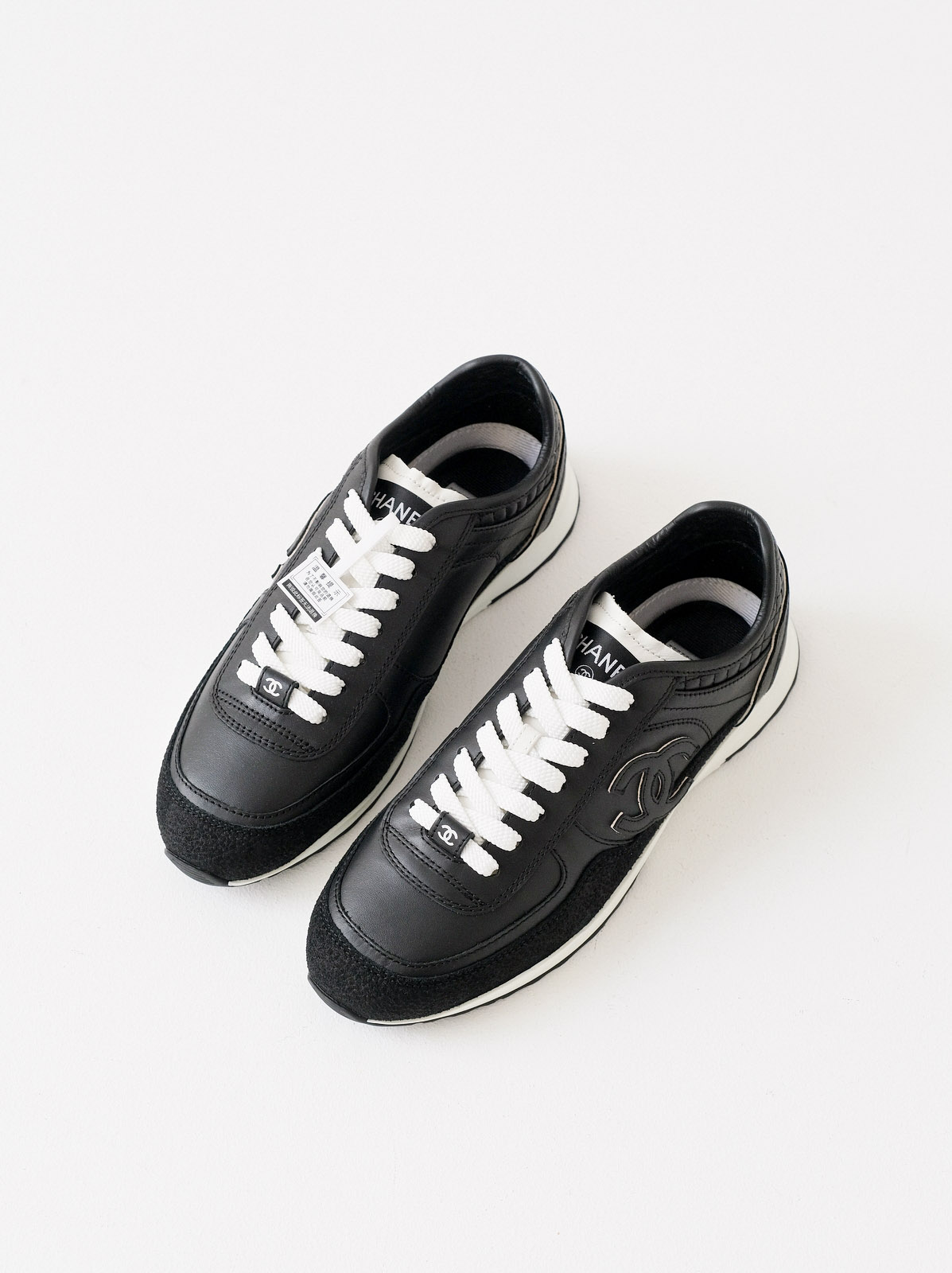 Chanel suede shoes with thin soles