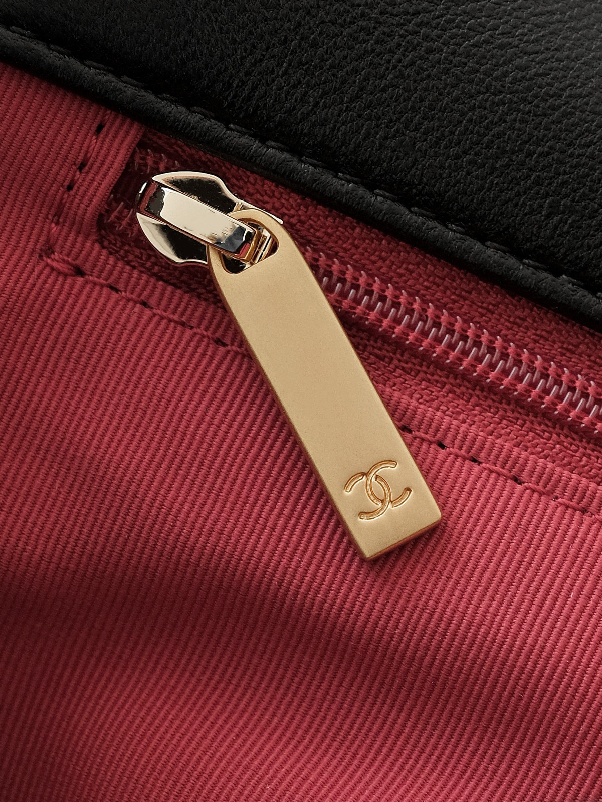 Chanel 19 black gold bag