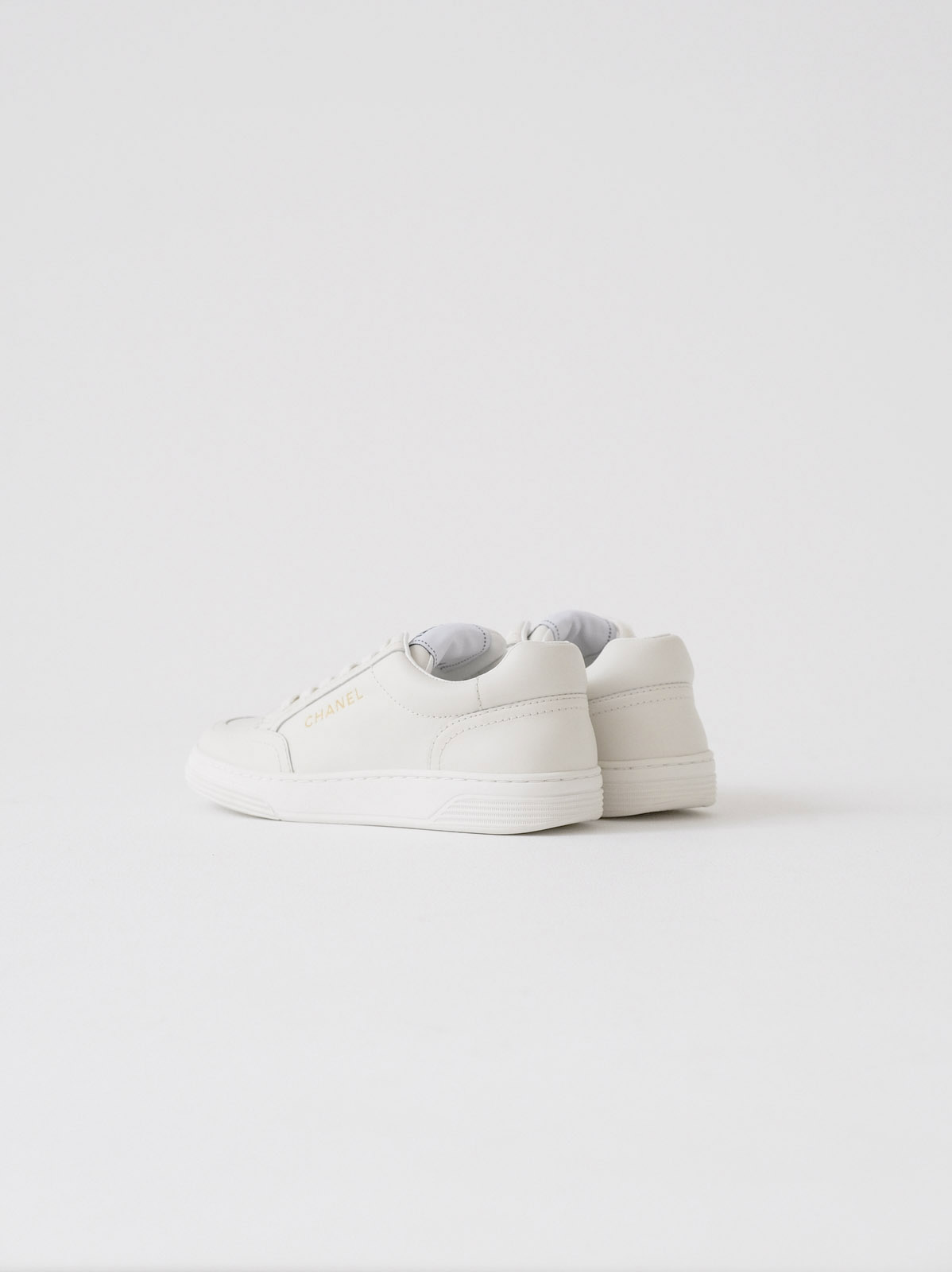 Chanel small white shoes