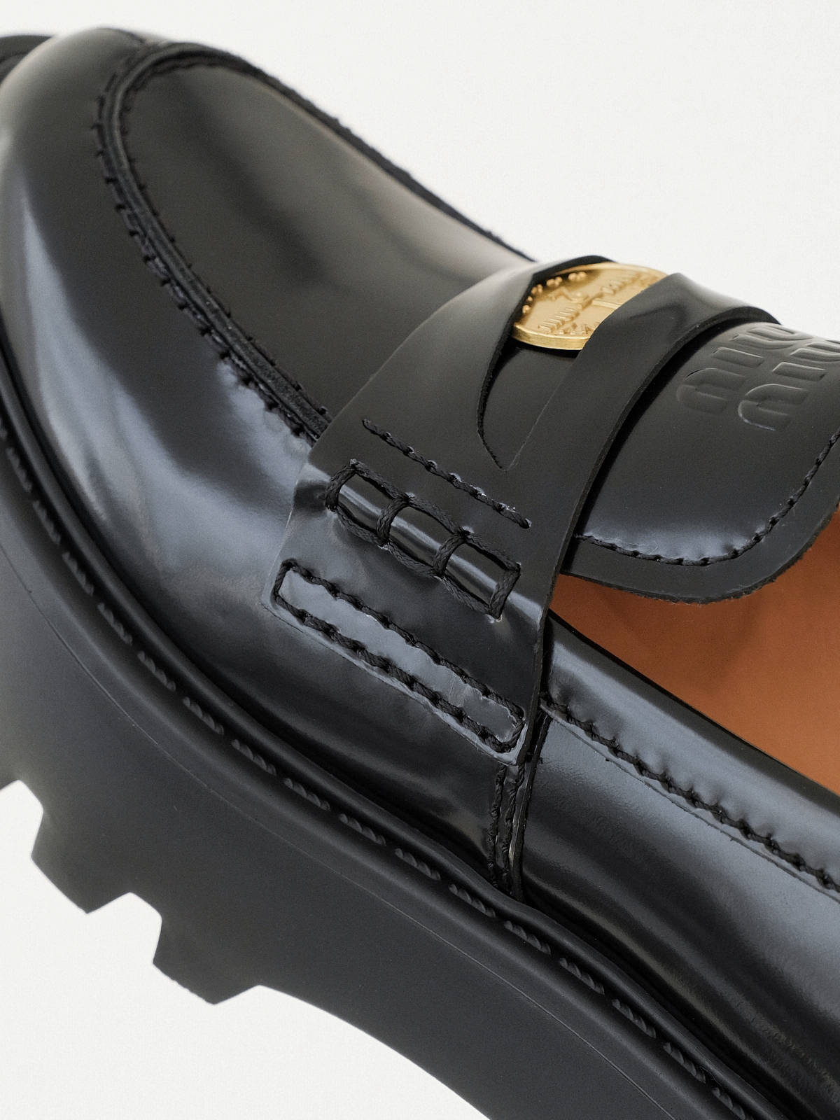 Miumiu thick-soled coin loafers