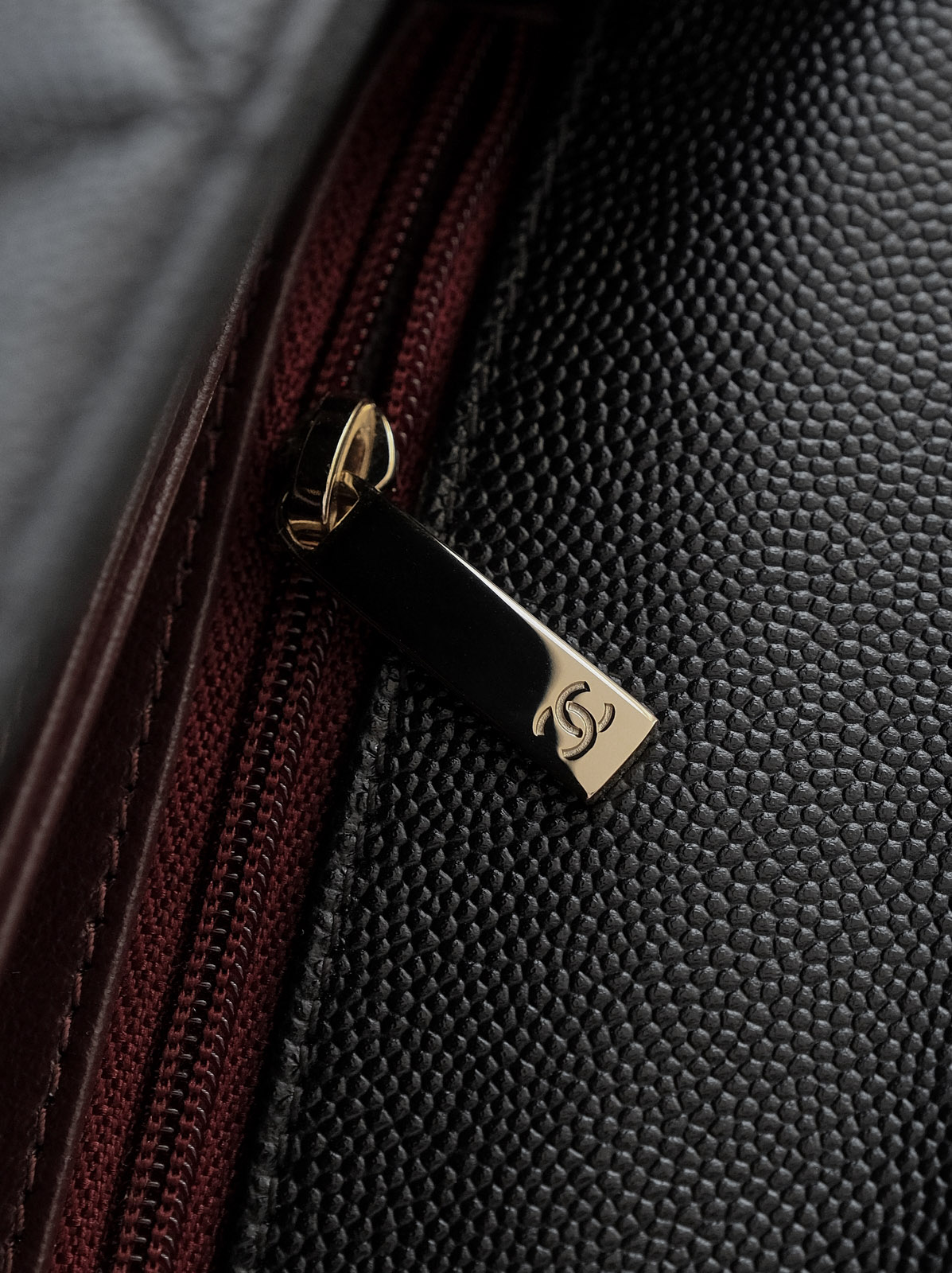 Small black gold bag