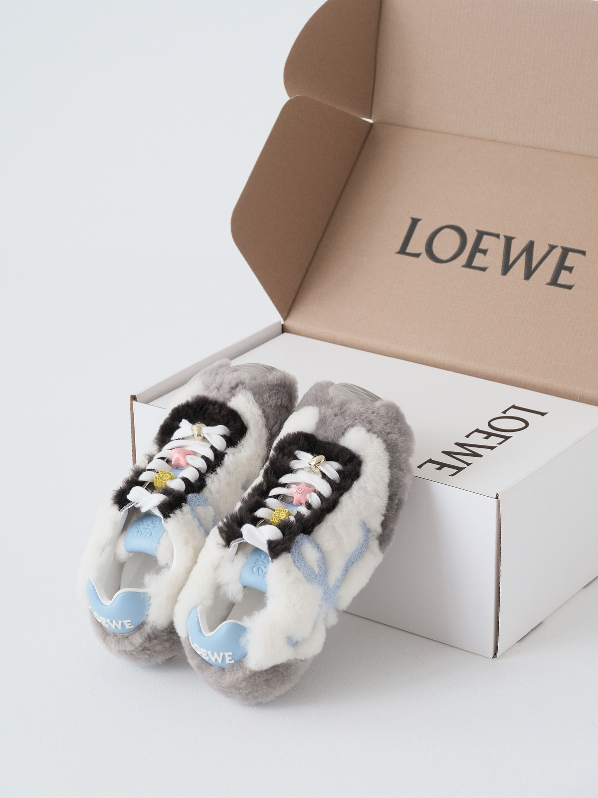 LOEWE  fuzzy sneakers