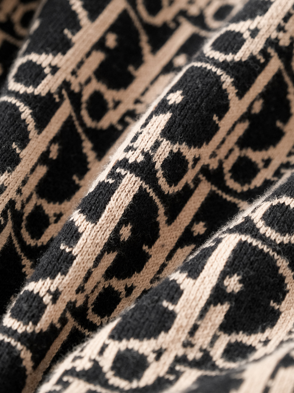 Dior blue jacquard hooded coat