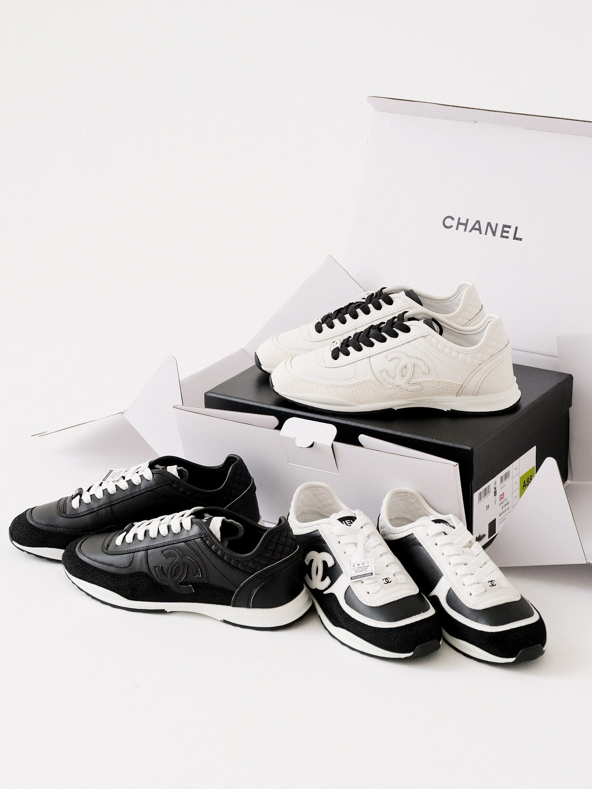 Chanel suede shoes with thin soles