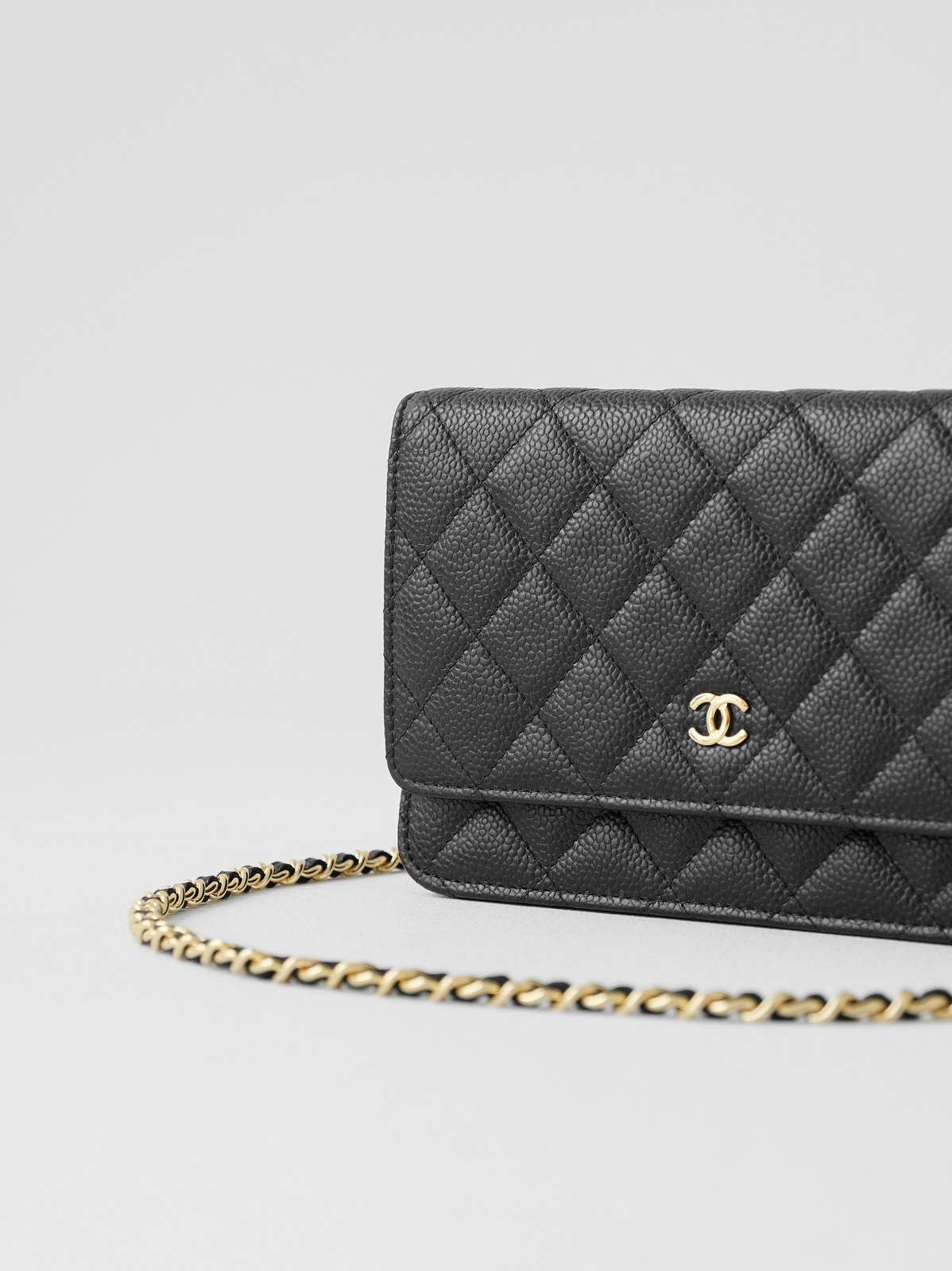 Black caviar gold buckle