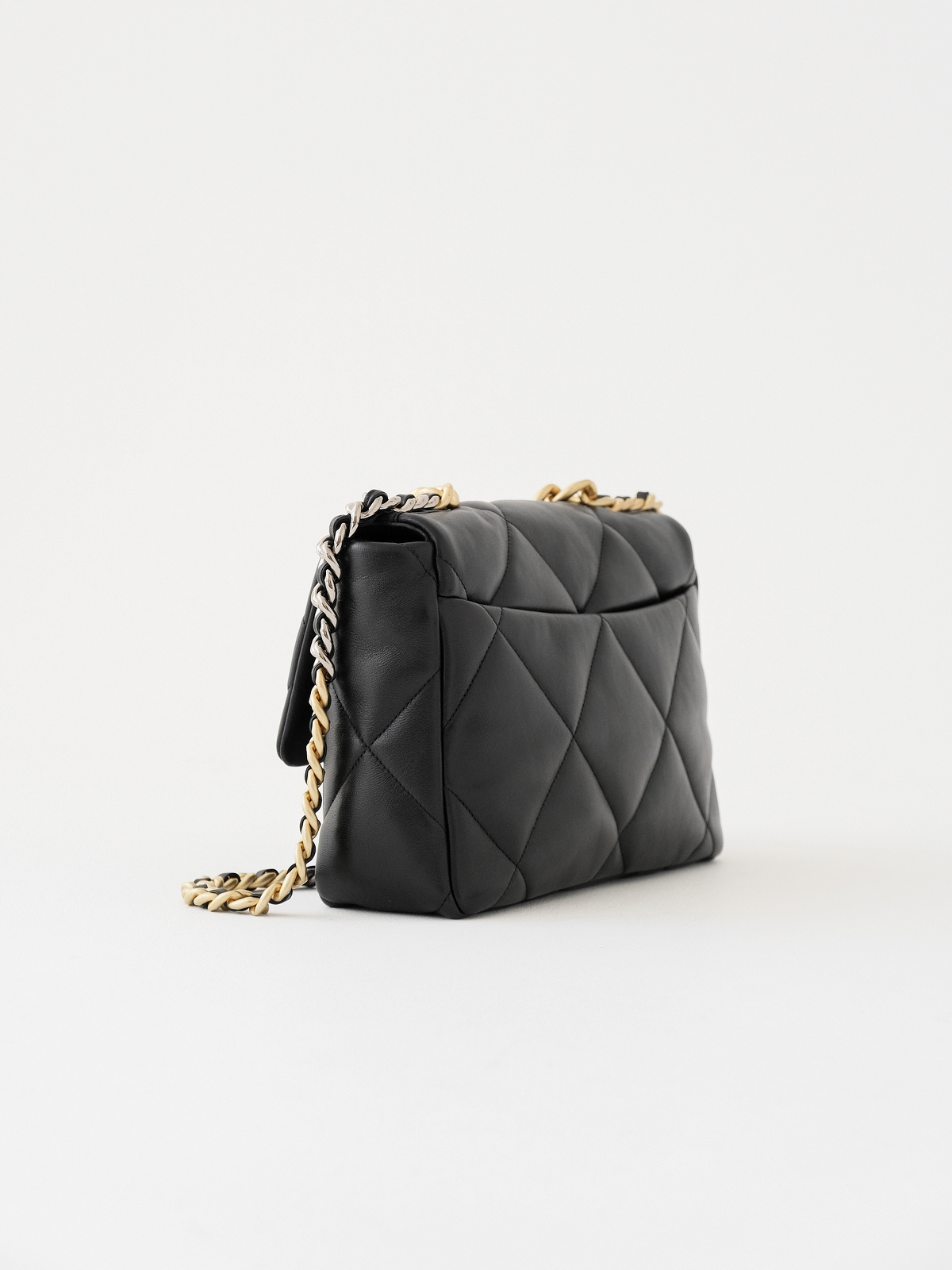 Chanel 19 black gold bag