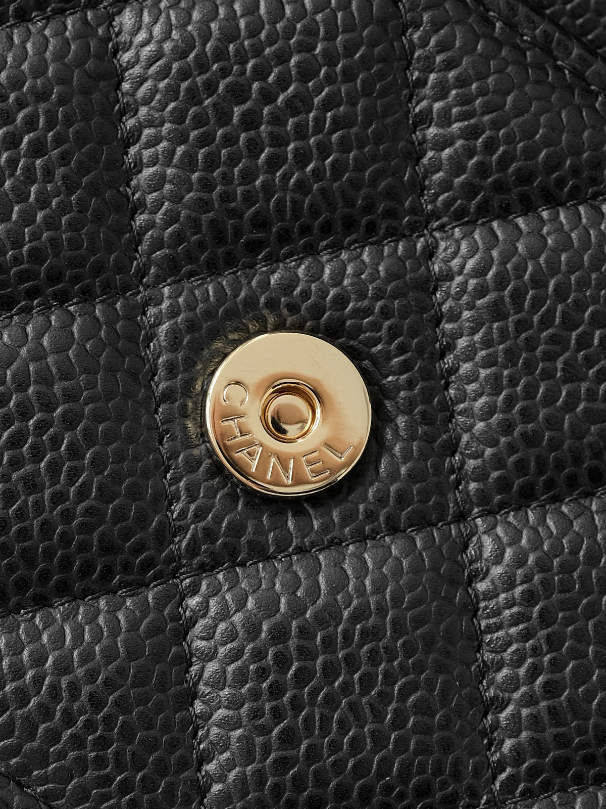 Black caviar gold buckle