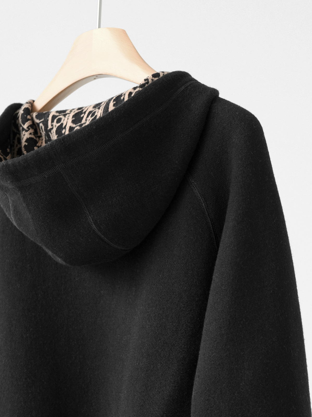 Dior blue jacquard hooded coat