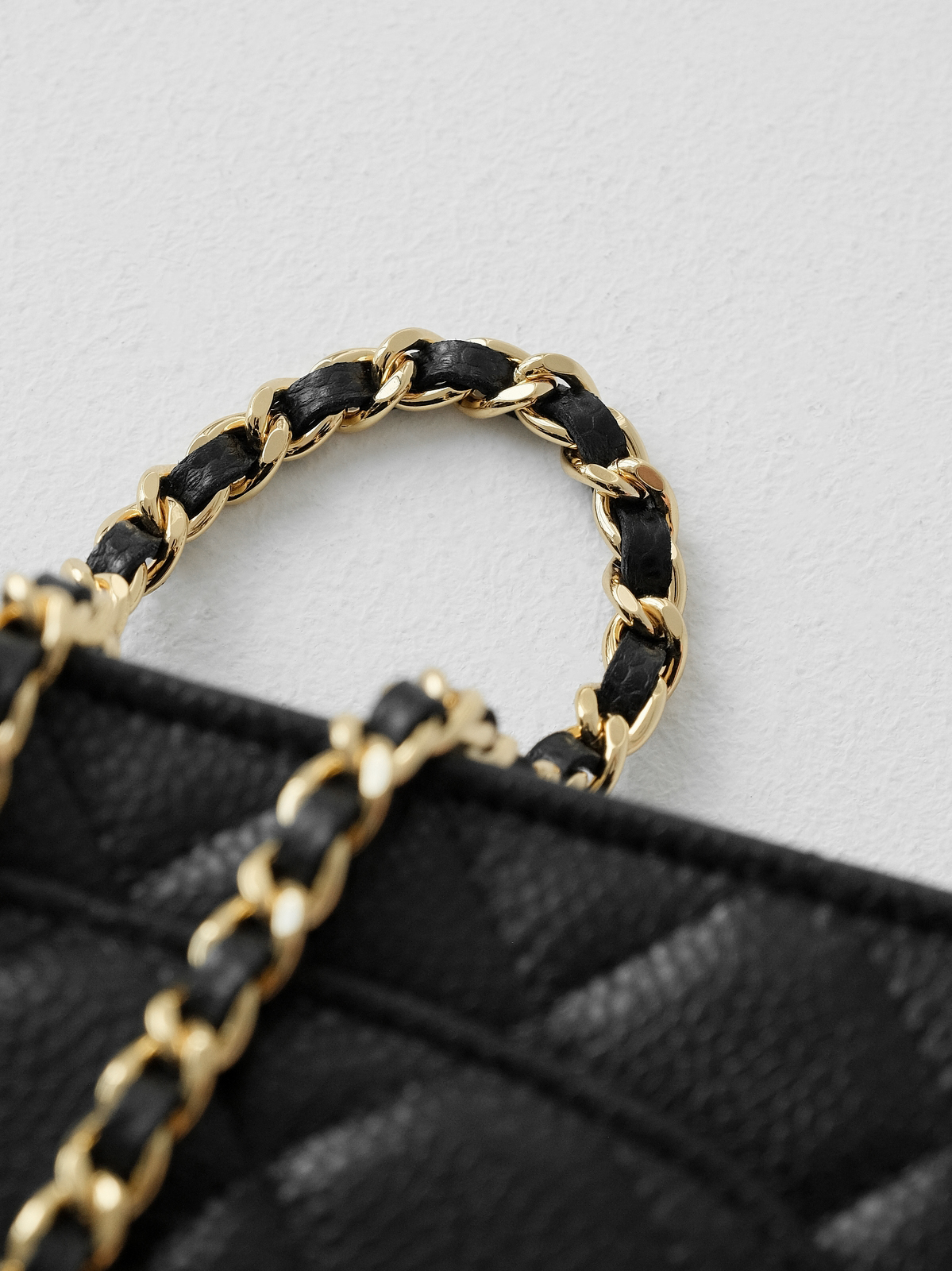 Black caviar gold buckle