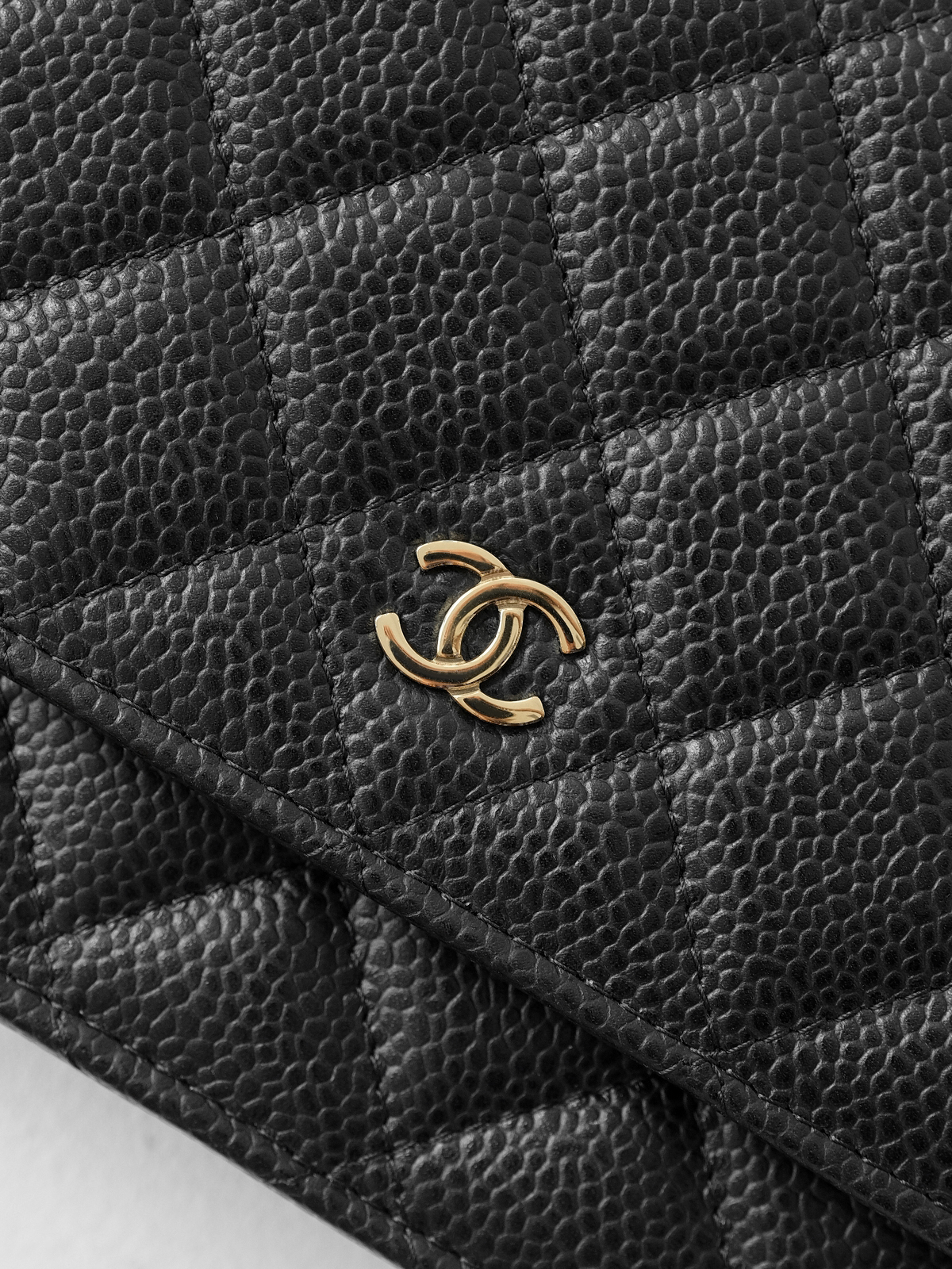 Black caviar gold buckle