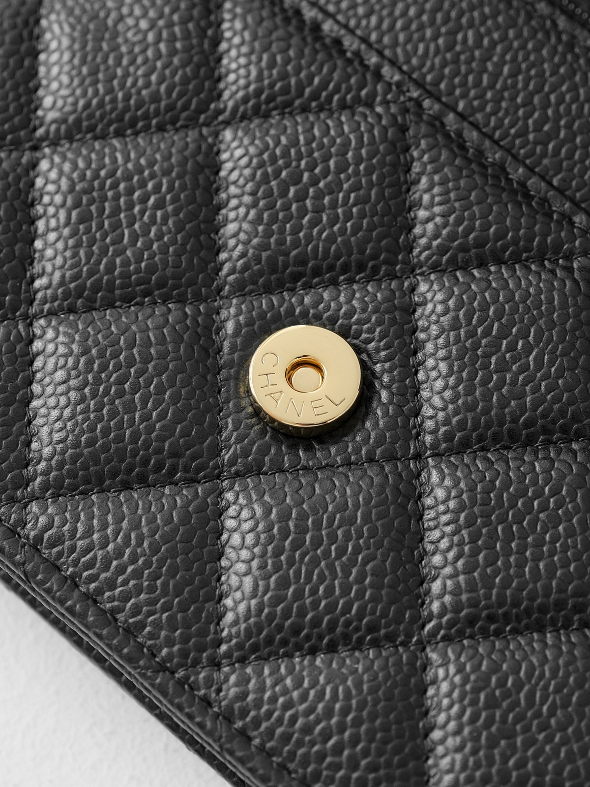 Black caviar gold buckle