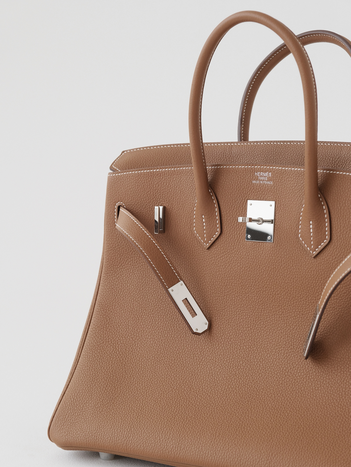 Hermes Birkin gold brown gold buckle
