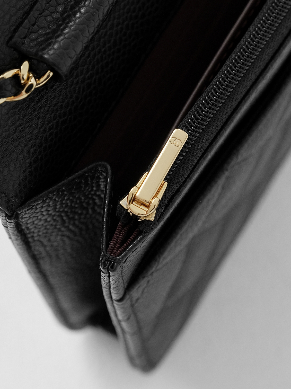 Black caviar gold buckle