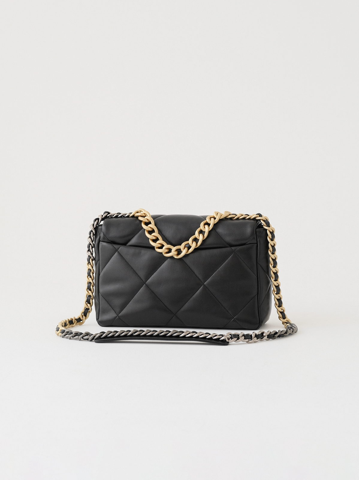 Chanel 19 black gold bag