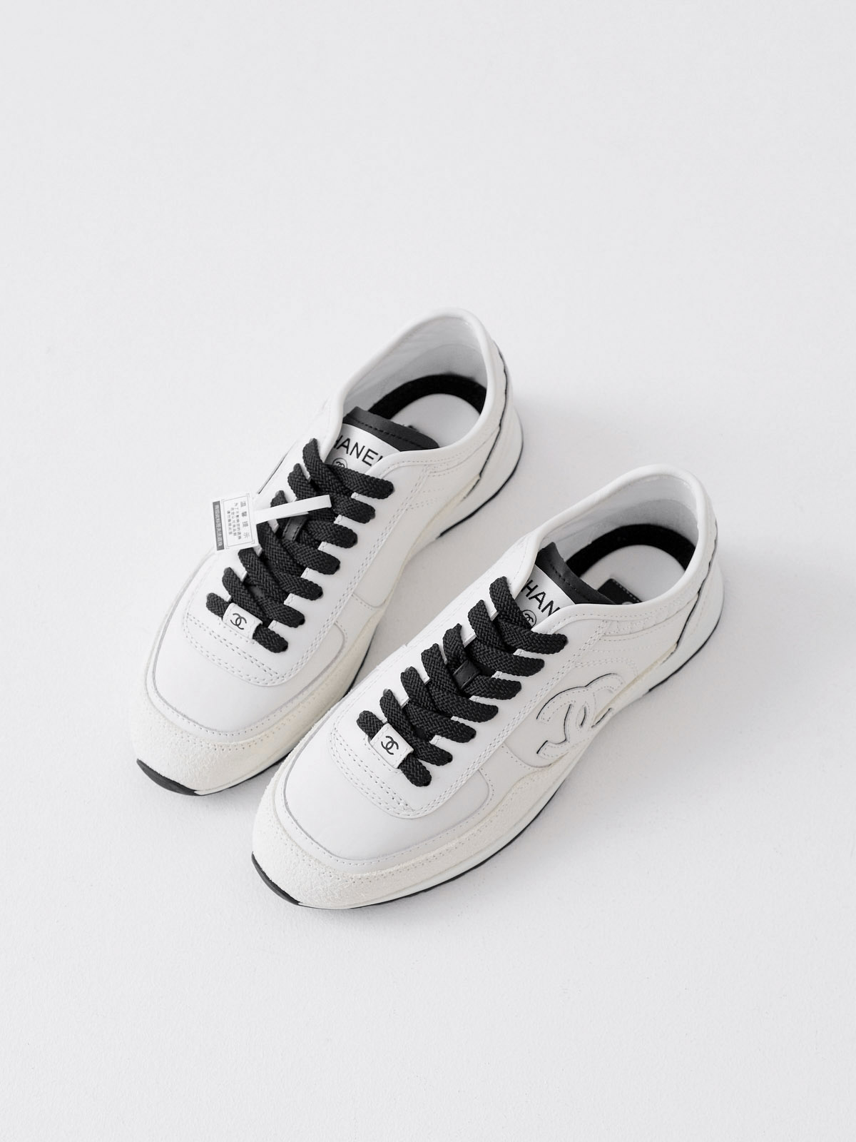 Chanel suede shoes with thin soles