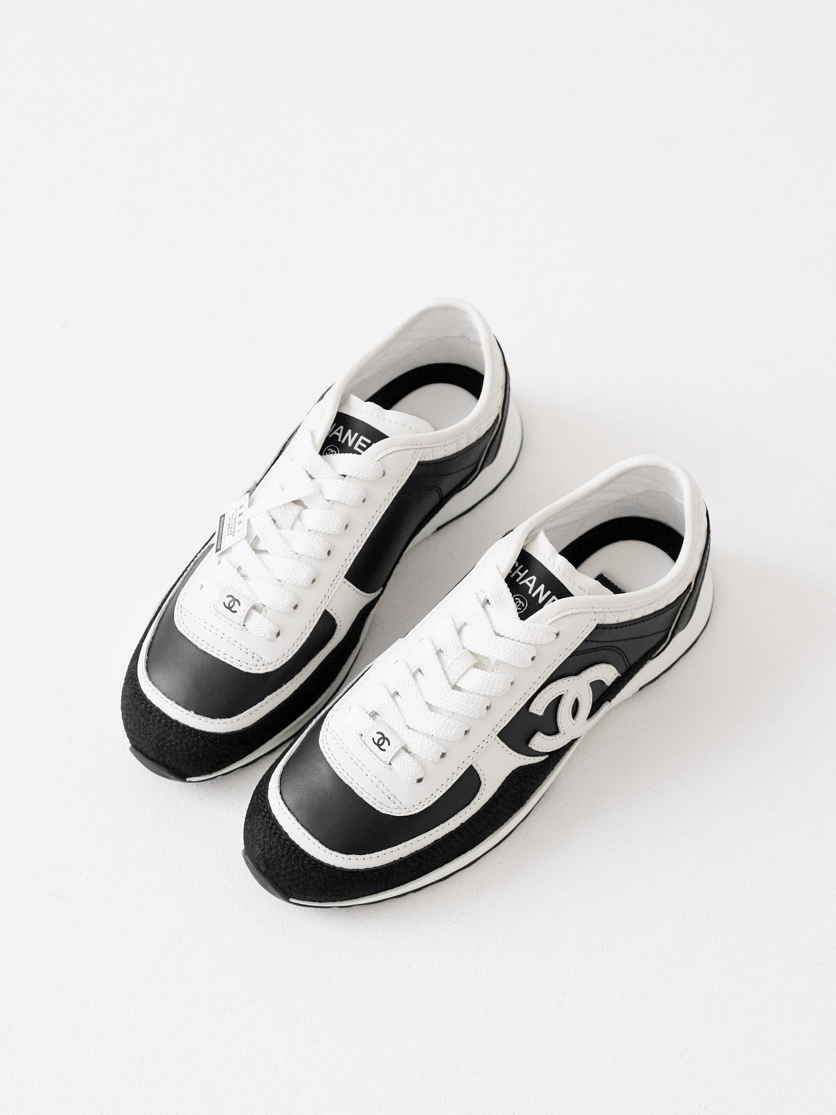 Chanel suede shoes with thin soles