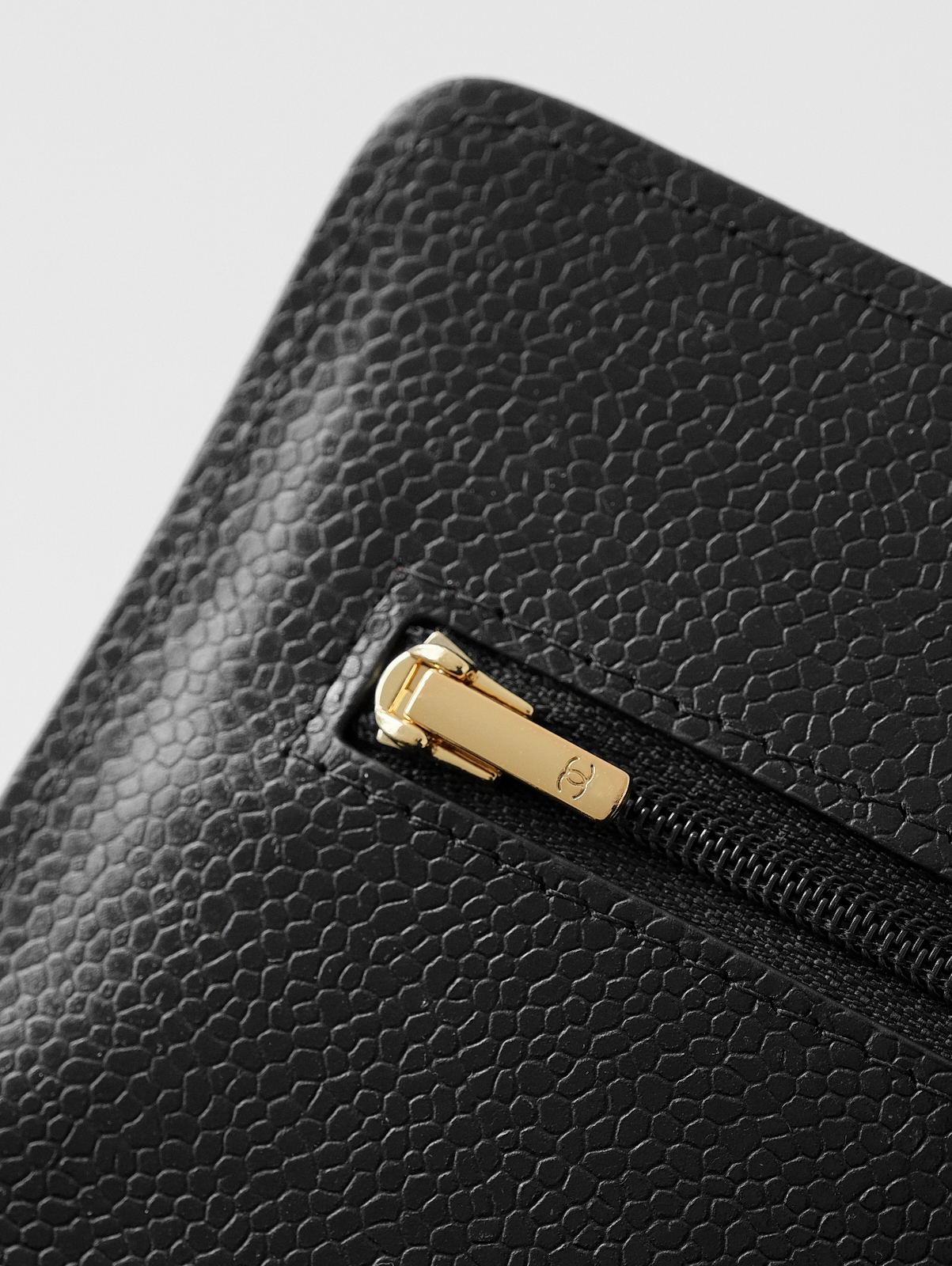 Black caviar gold buckle