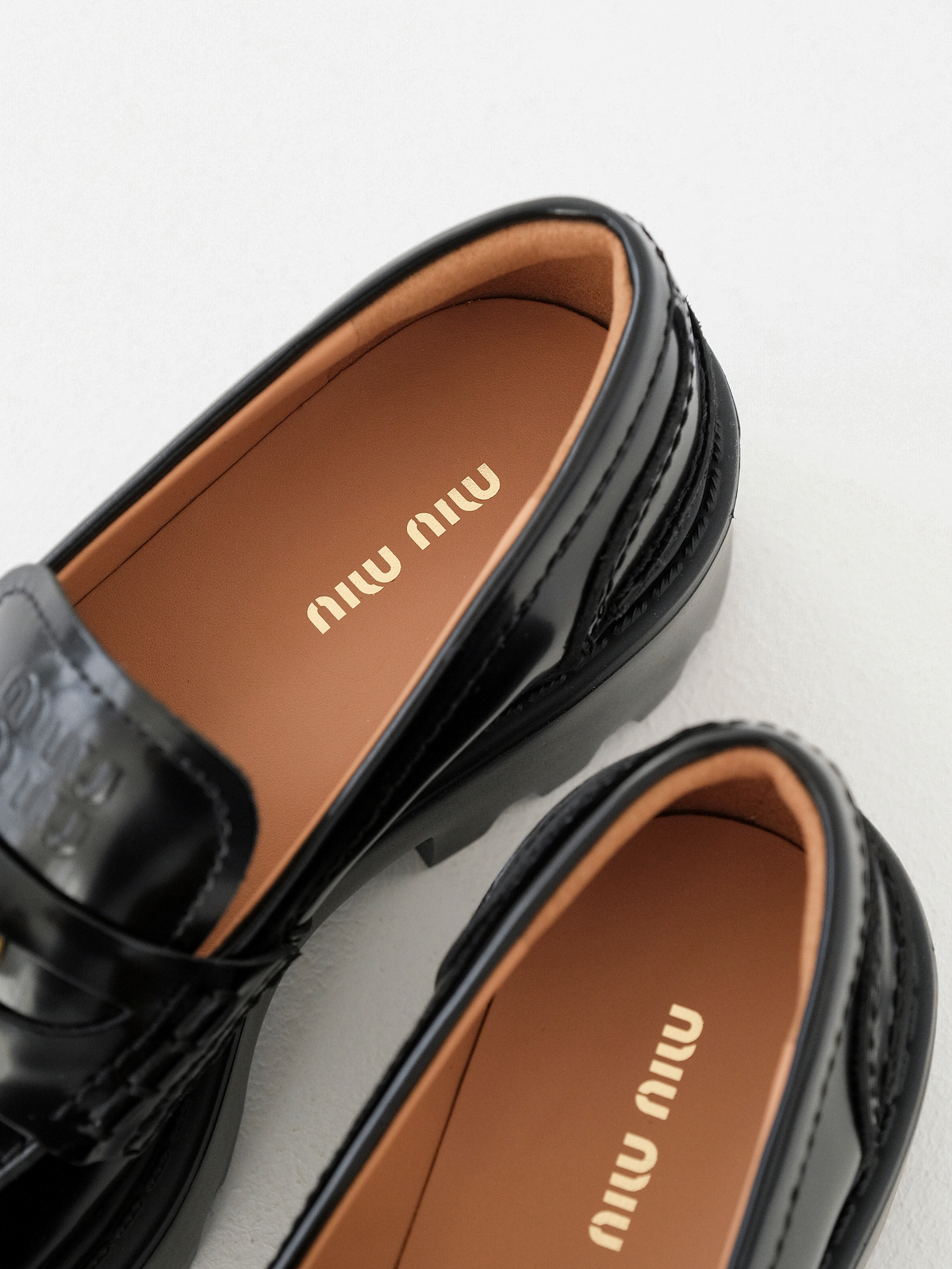 Miumiu thick-soled coin loafers