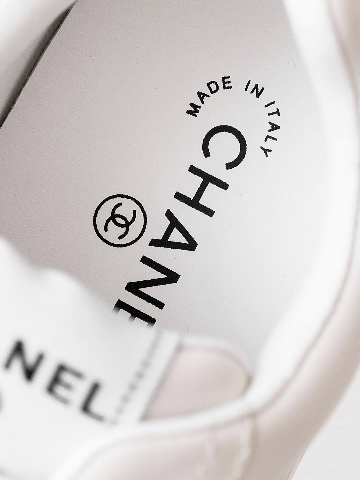 Chanel small white shoes