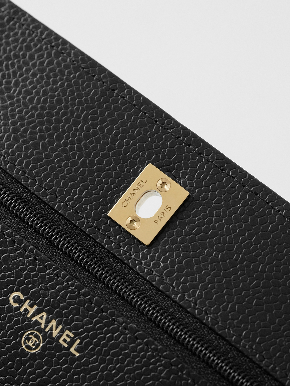 Black caviar gold buckle