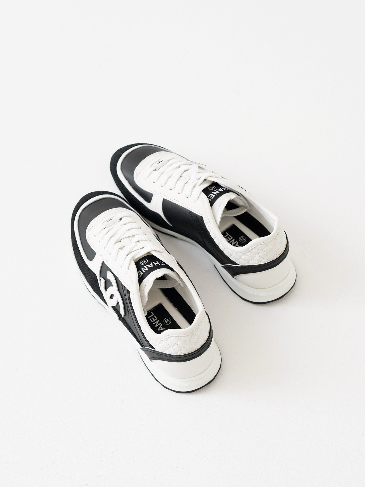 Chanel suede shoes with thin soles